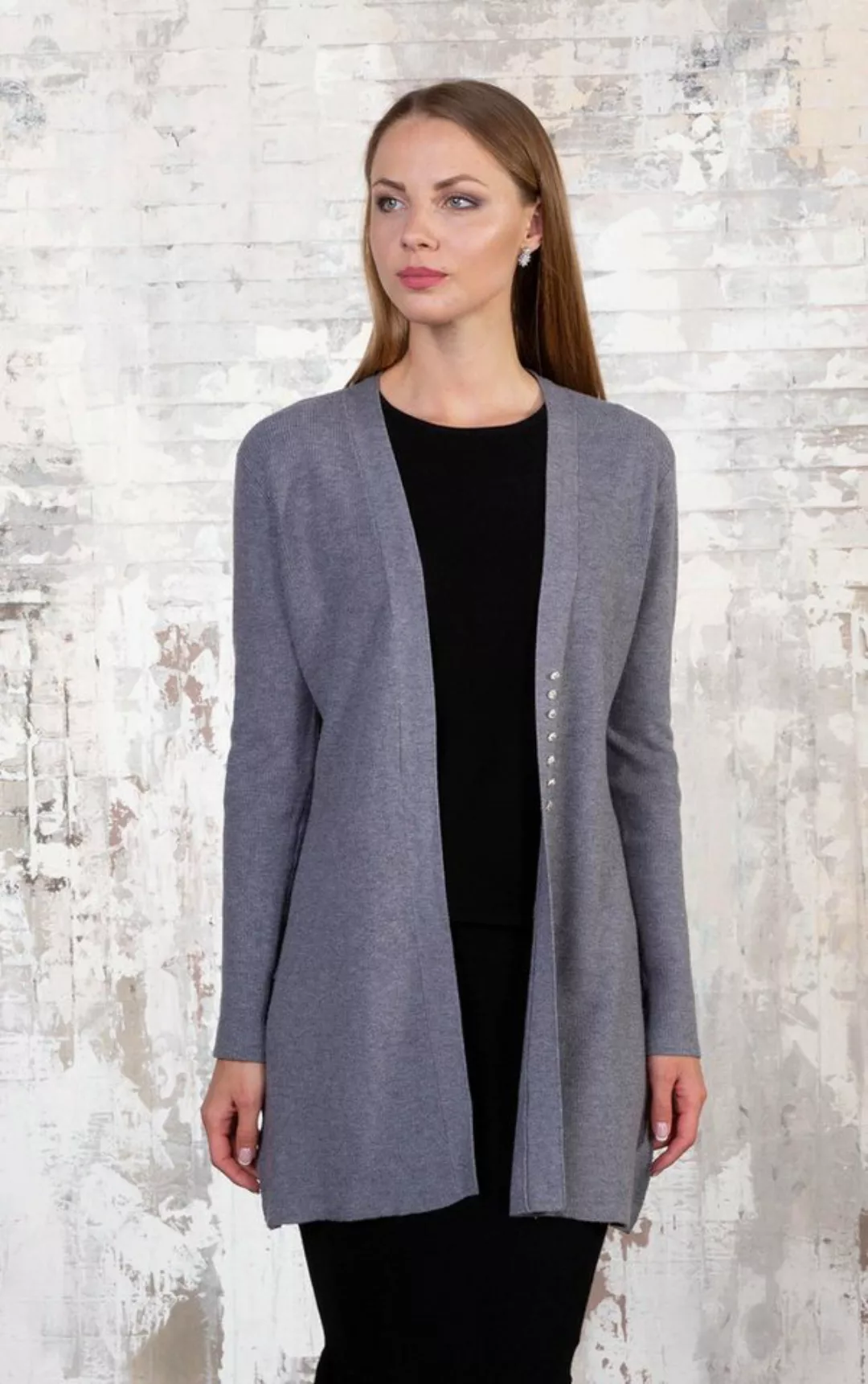 Passioni Cardigan Langer Cardigan mit Schmucksteinen günstig online kaufen