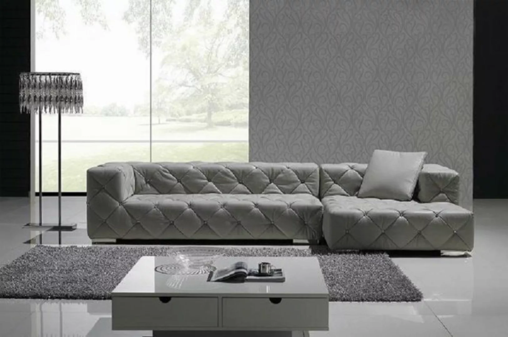 JVmoebel Ecksofa Chesterfield Leder Modern Ecksofa Wohnlandschaft Ledersofa günstig online kaufen