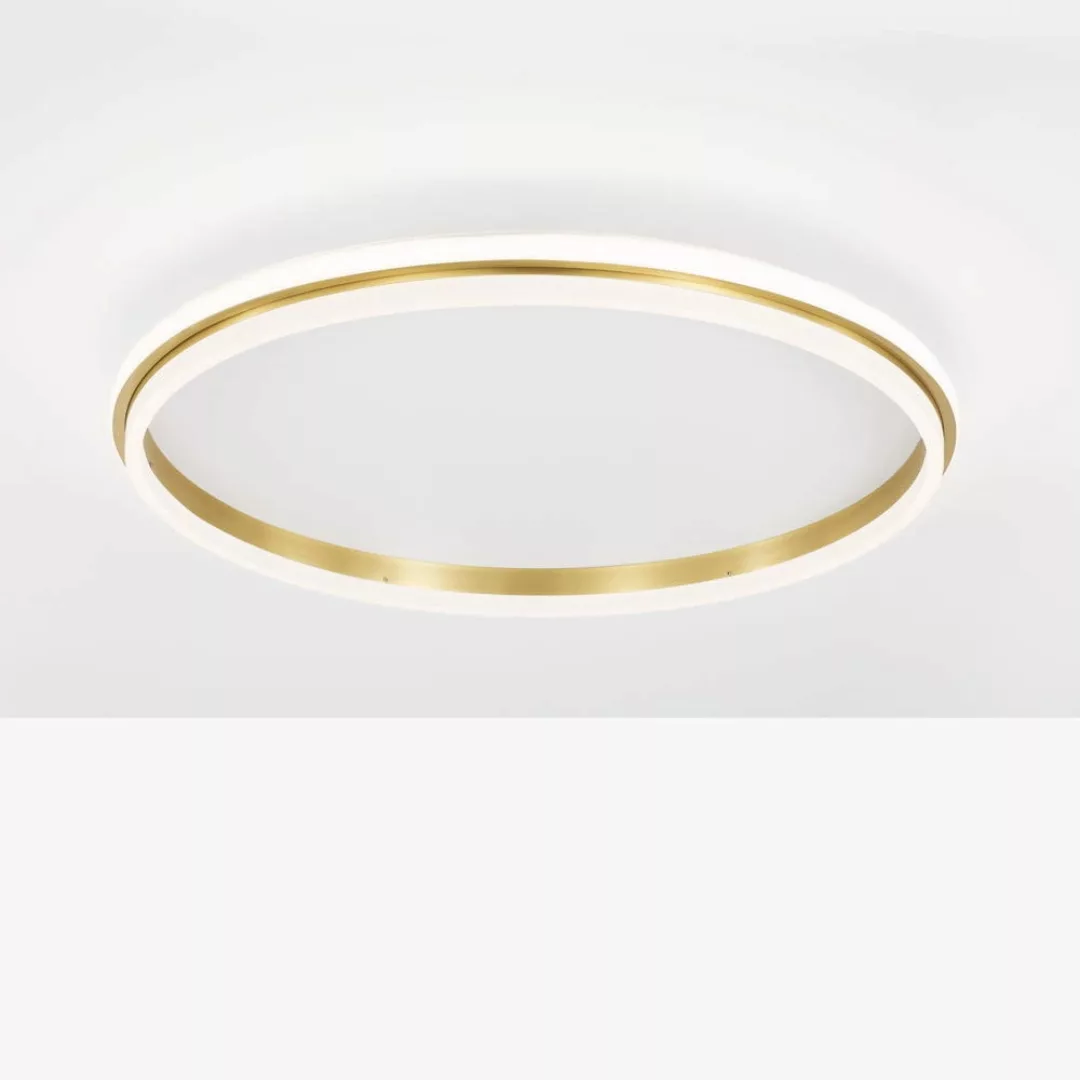 LED Deckenleuchte Willow in Gold und Weiß 52W 6339lm günstig online kaufen