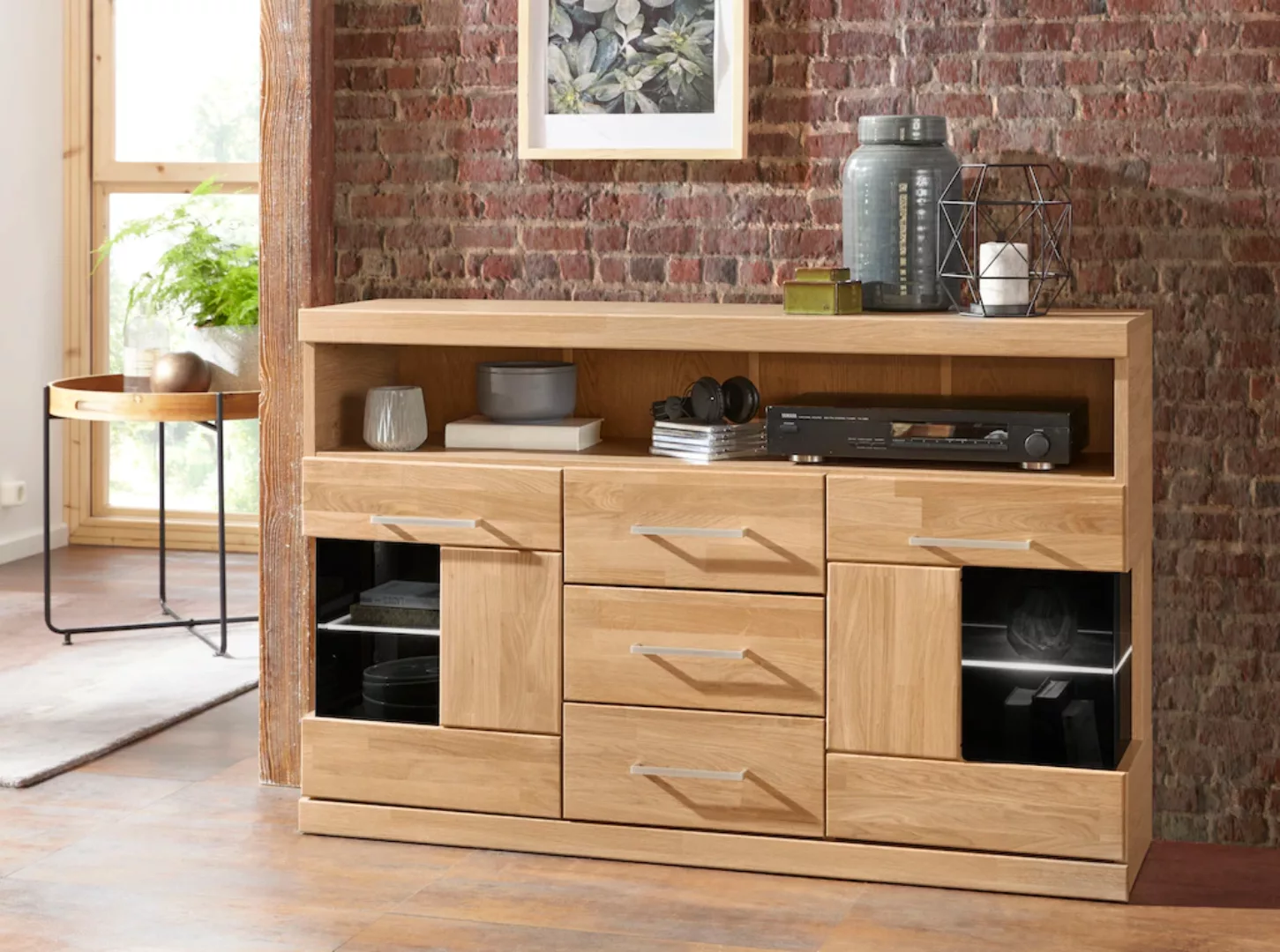 Home affaire Sideboard "Ribe", Breite 125 cm günstig online kaufen