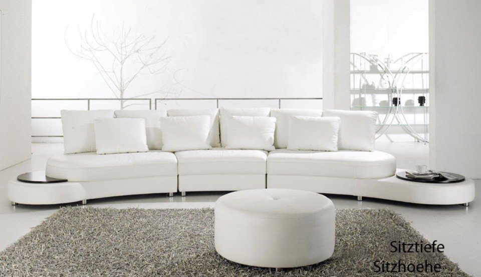 JVmoebel Sofa Weiße Wohnlandschaft luxus Sofa mit Ablageflächen Design Neu, günstig online kaufen