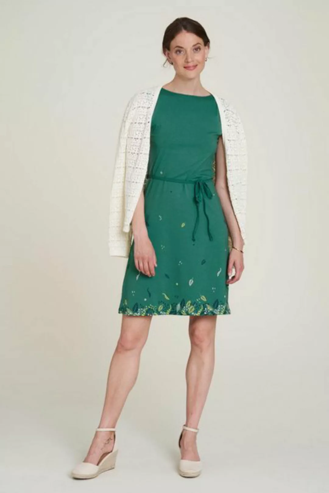 Tranquillo Jerseykleid Damen TAILLIERTES JERSEY-KLEID Aus Biobaumwolle unif günstig online kaufen