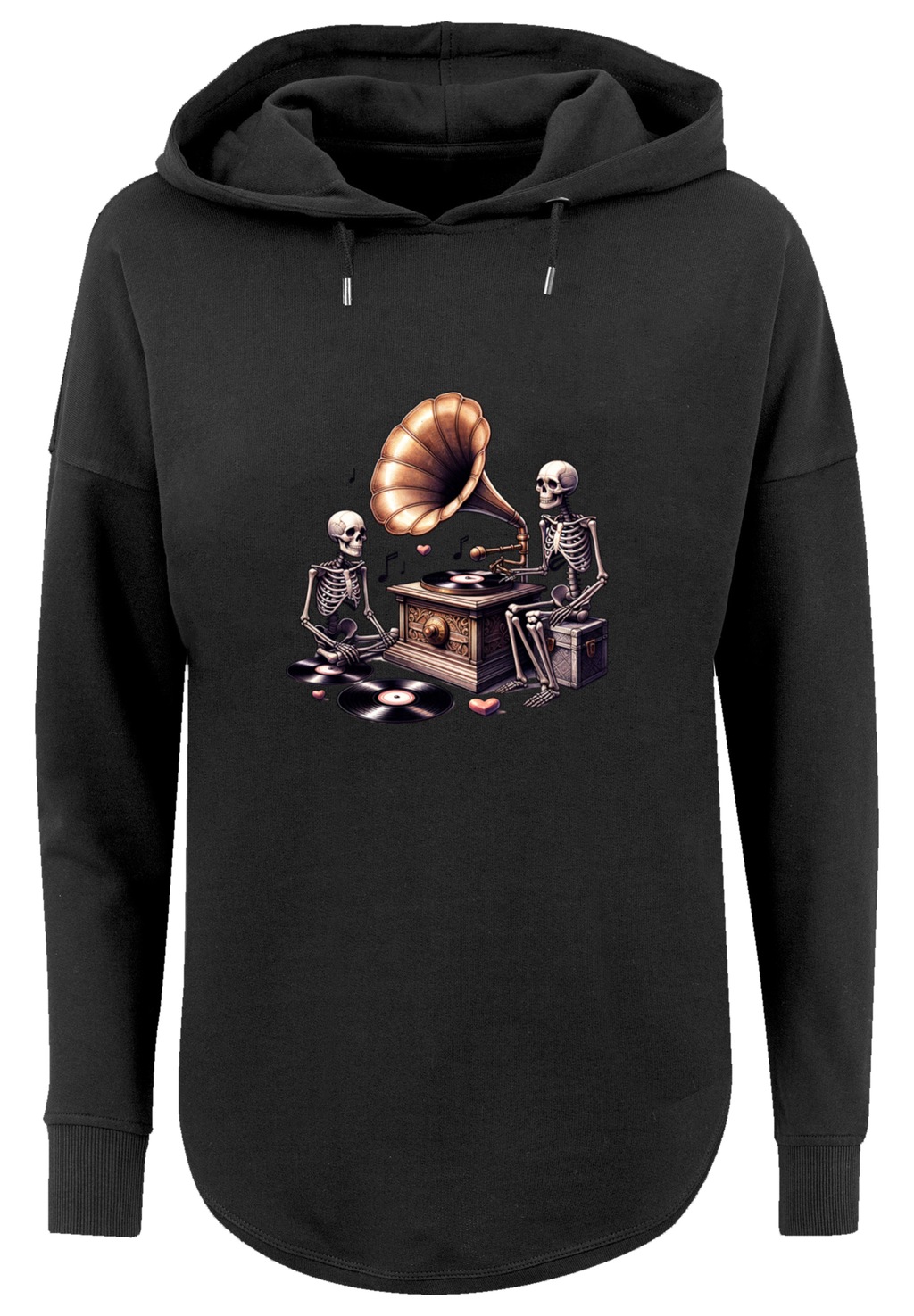 F4NT4STIC Kapuzenpullover "Gothic Skeleton Vintage Plattenspieler", Premium günstig online kaufen