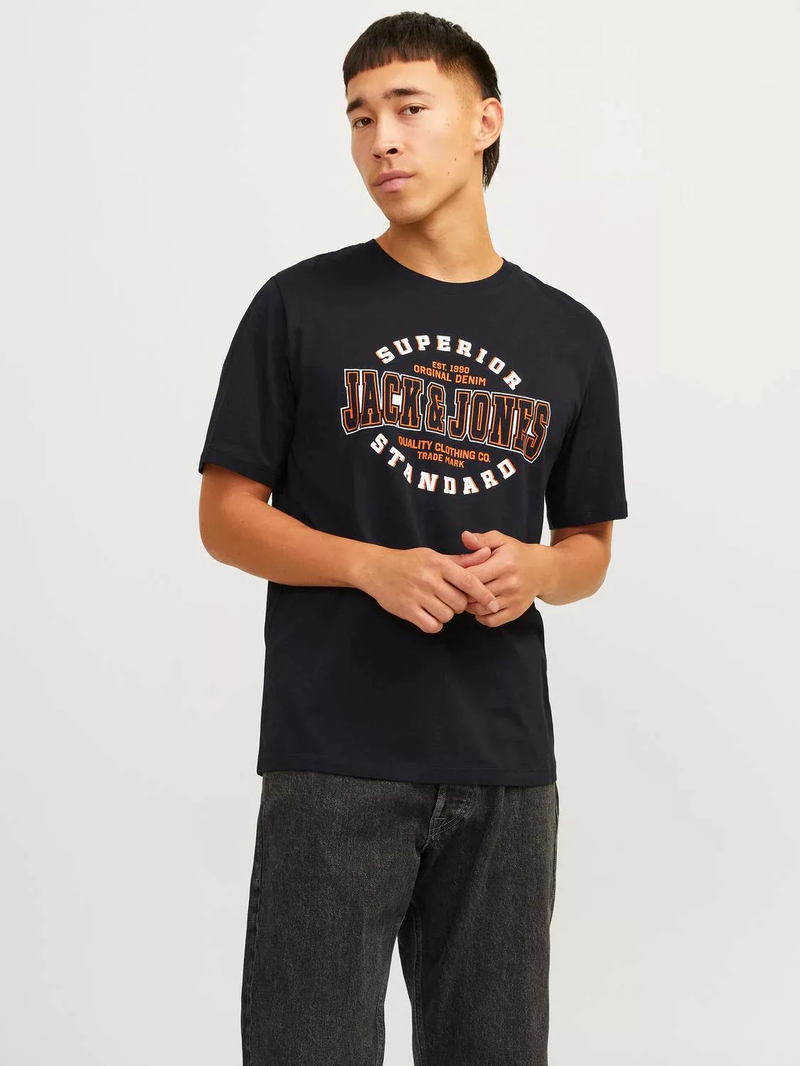 Jack & Jones Rundhalsshirt "JJELOGO TEE SS O-NECK 2 COL AW24 SN" günstig online kaufen