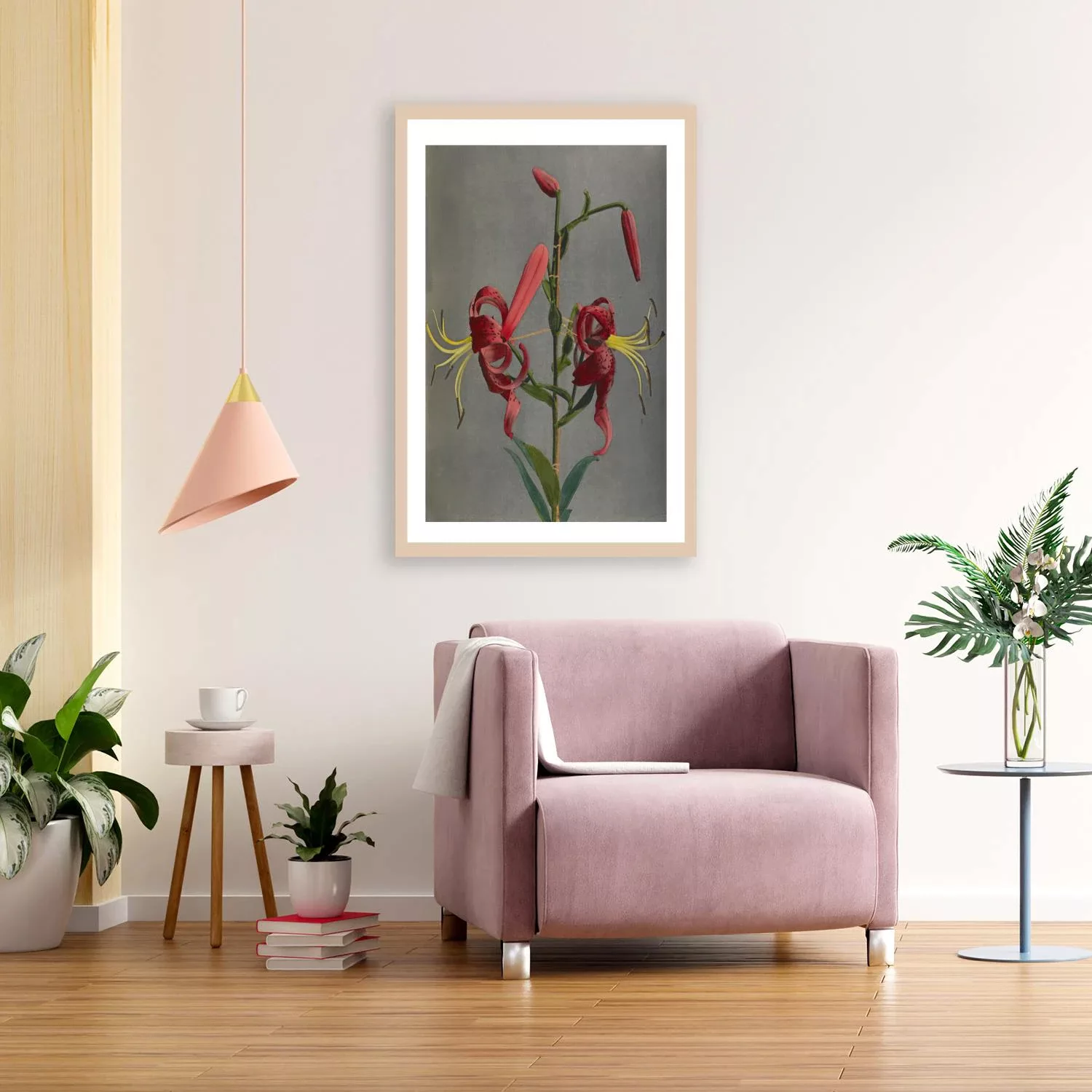 queence Bild mit Rahmen »Almut«, Blumen-Pflanzen, Premium Rahmenbild günstig online kaufen