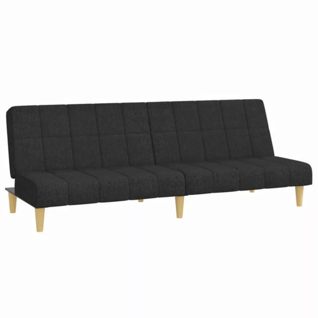 vidaXL Schlafsofa, Sofa 2-Sitzer Schwarz Stoff günstig online kaufen