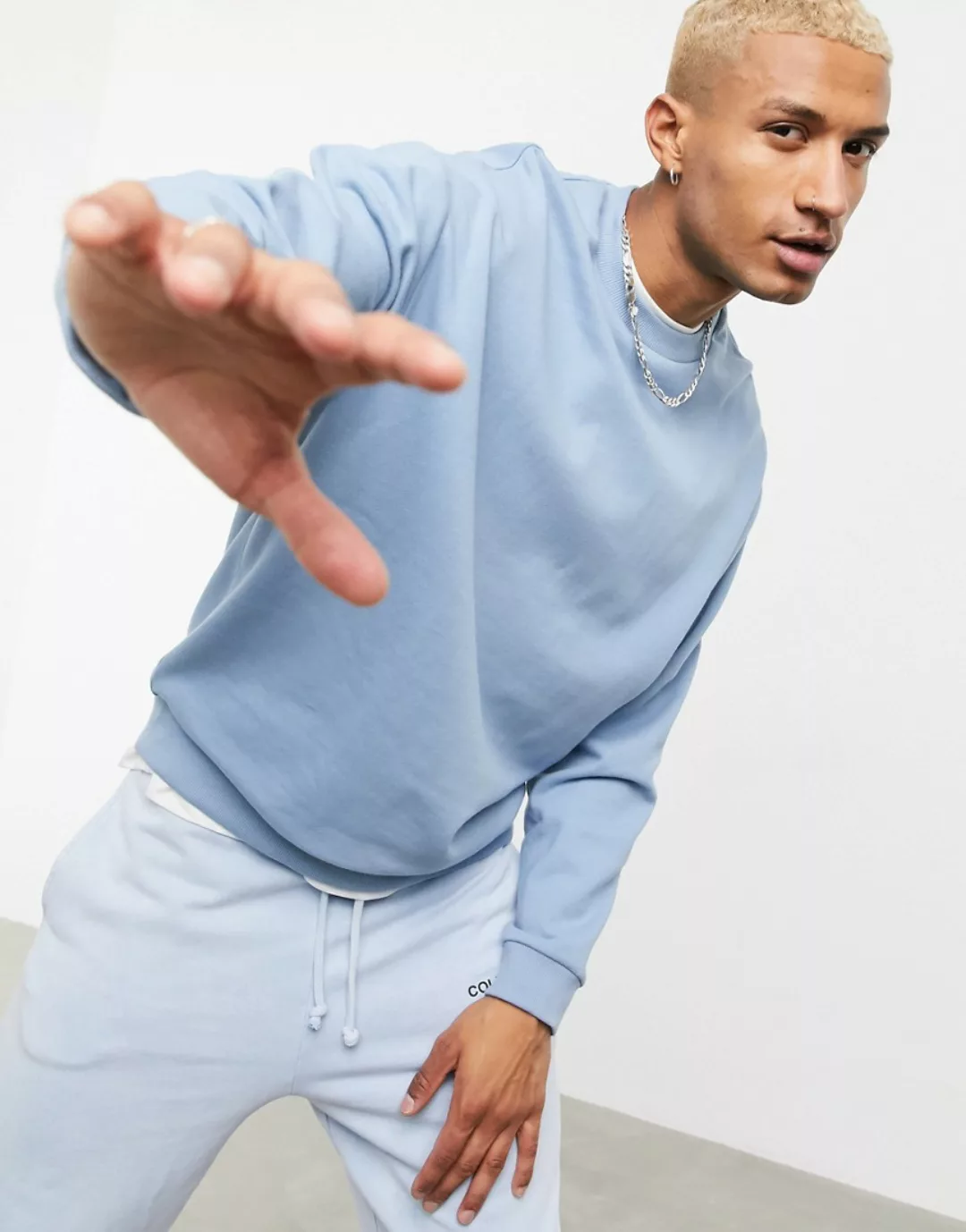 ASOS DESIGN – Oversize-Sweatshirt in Blau günstig online kaufen