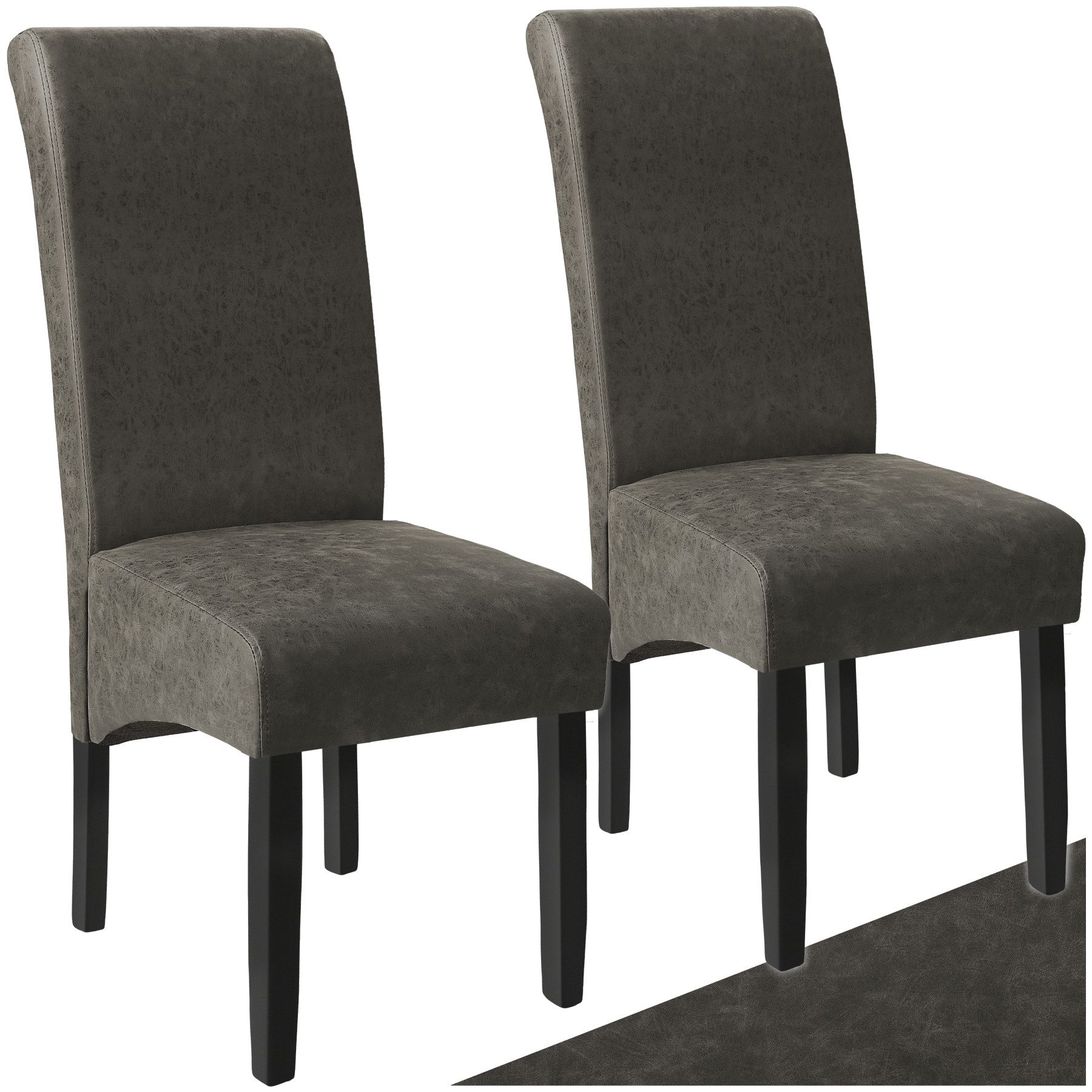 tectake Esszimmerstuhl Küchenstuhl, ergonomisch, massives Hartholz günstig online kaufen