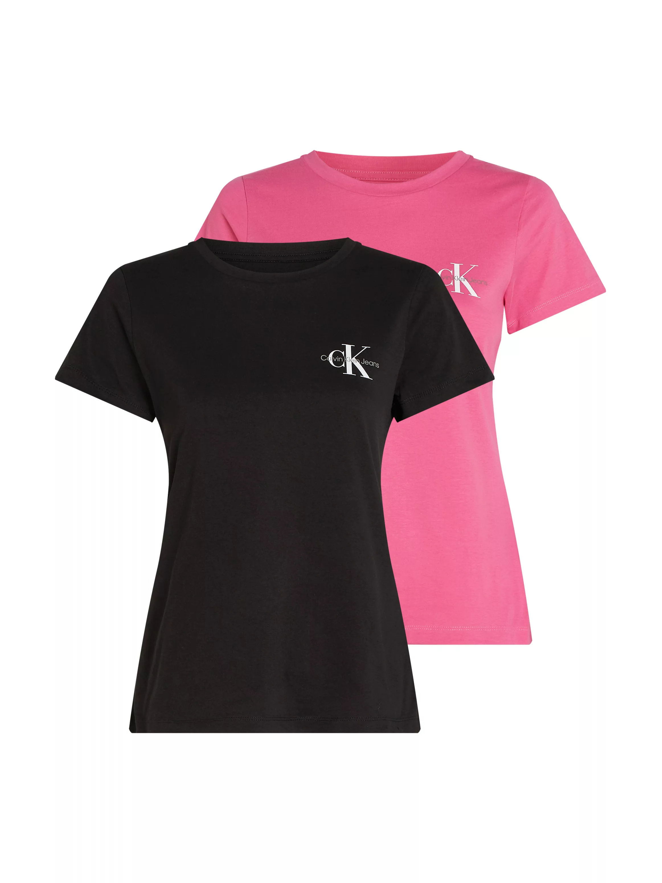 Calvin Klein Jeans Rundhalsshirt "2-PACK MONOLOGO SLIM TEE", (Packung, 2 tl günstig online kaufen