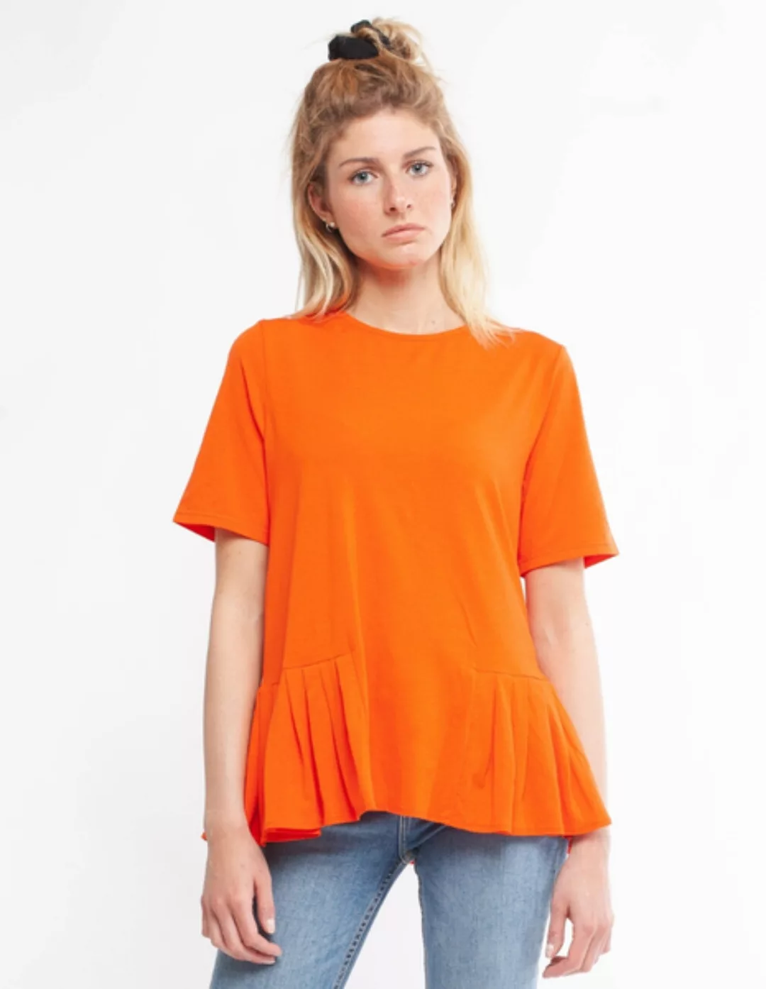 Damen T-shirt Aus Eukalyptus Faser "Flora" Mit Plissè günstig online kaufen