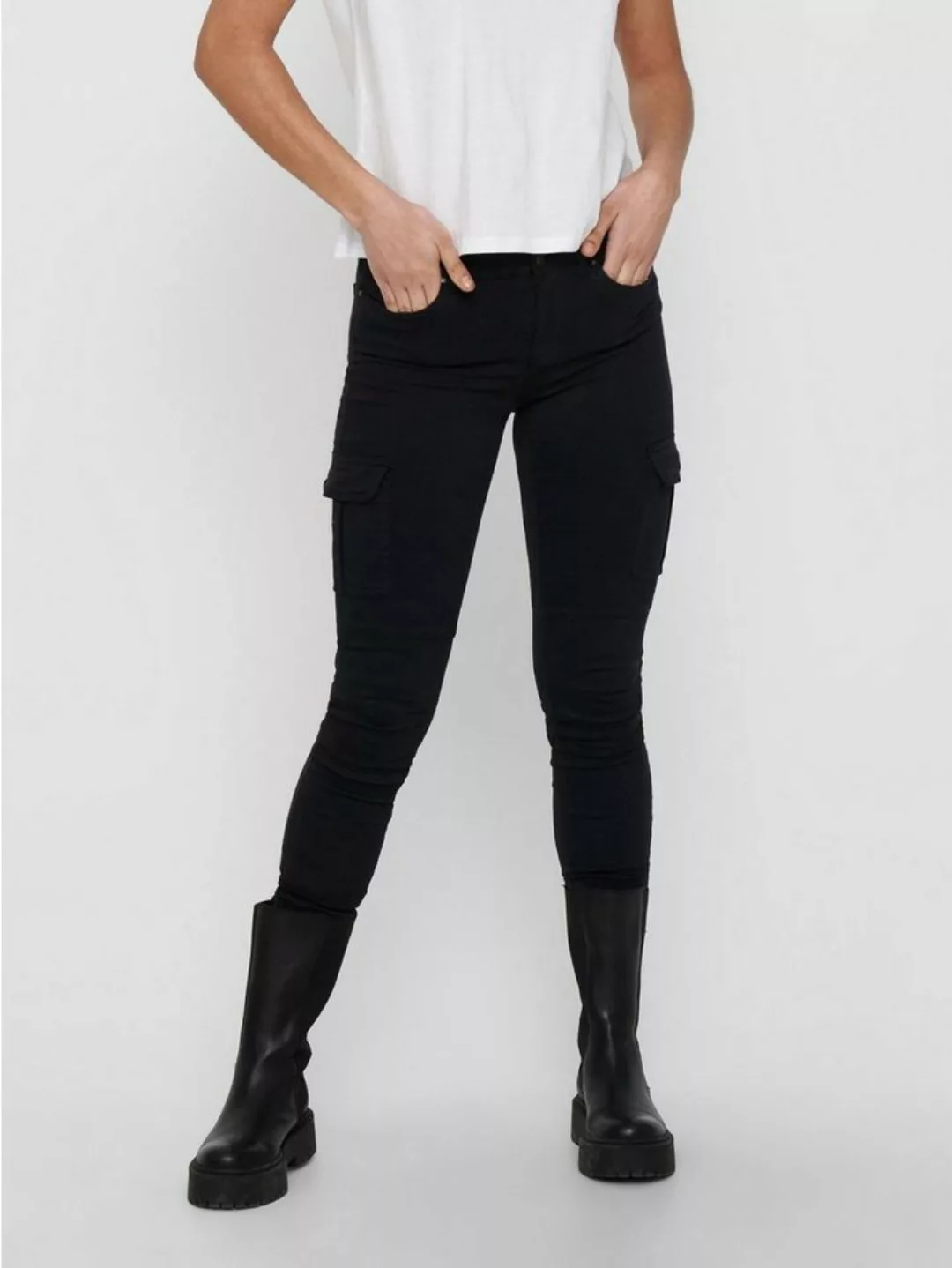 ONLY Slim-fit-Jeans Cargo Jeans Hose Mid Waist Denim Jogger Pants ONLMISSOU günstig online kaufen