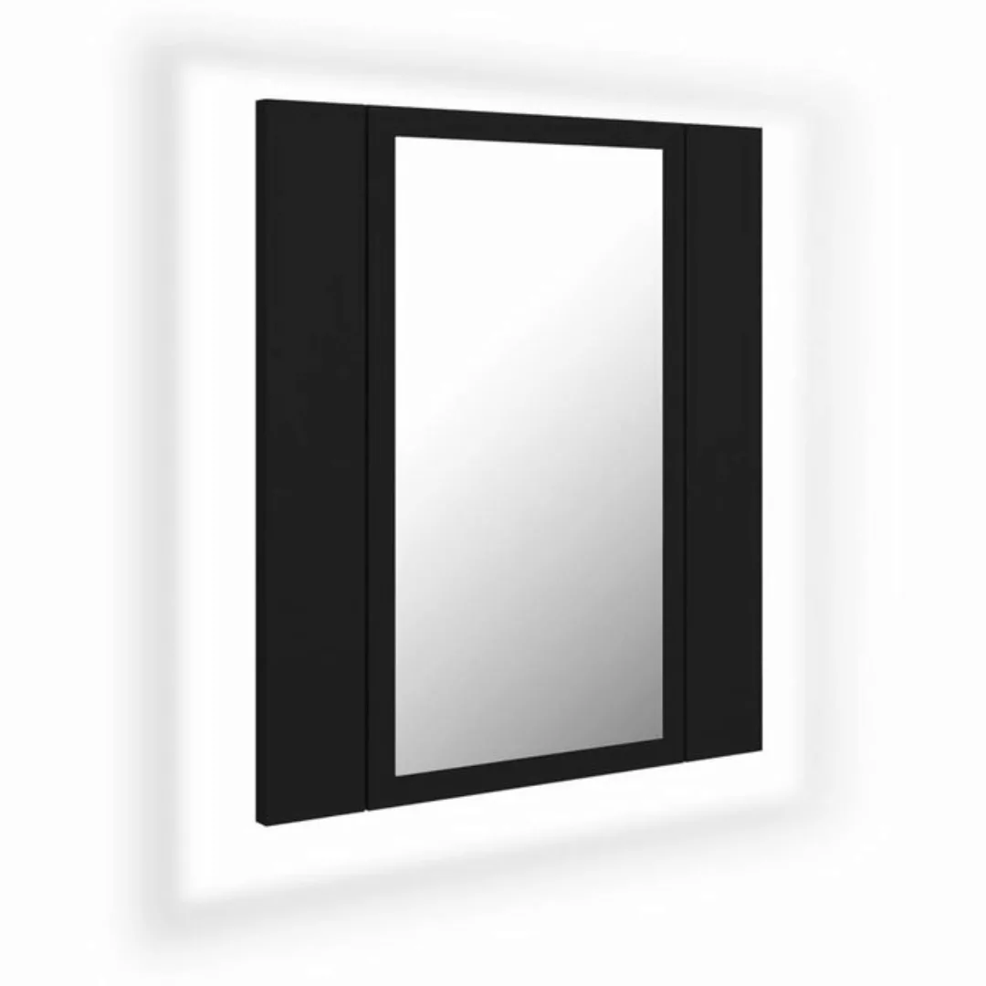 vidaXL Badezimmerspiegelschrank LED-Bad-Spiegelschrank Schwarz 40x12x45 cm günstig online kaufen