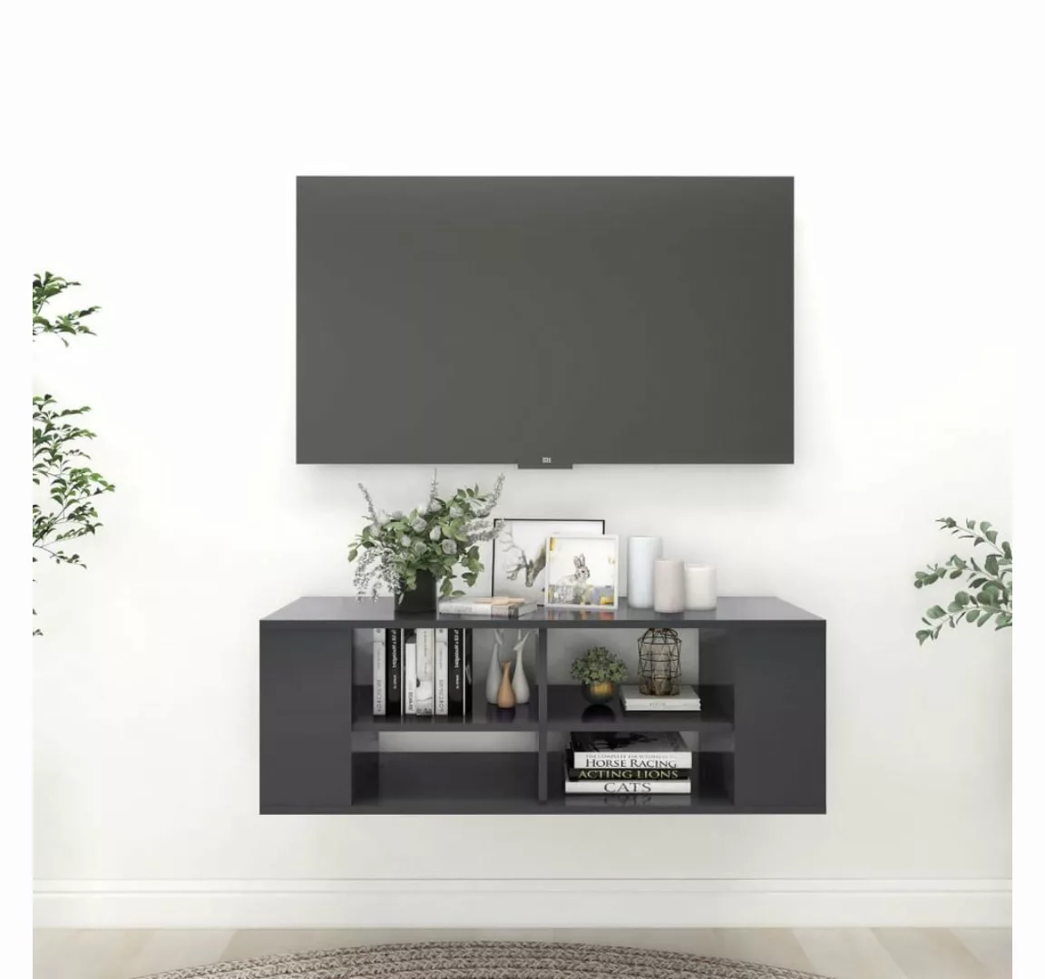 vidaXL TV-Schrank TV-Wandschrank Grau 102x35x35 cm Holzwerkstoff (1-St) günstig online kaufen