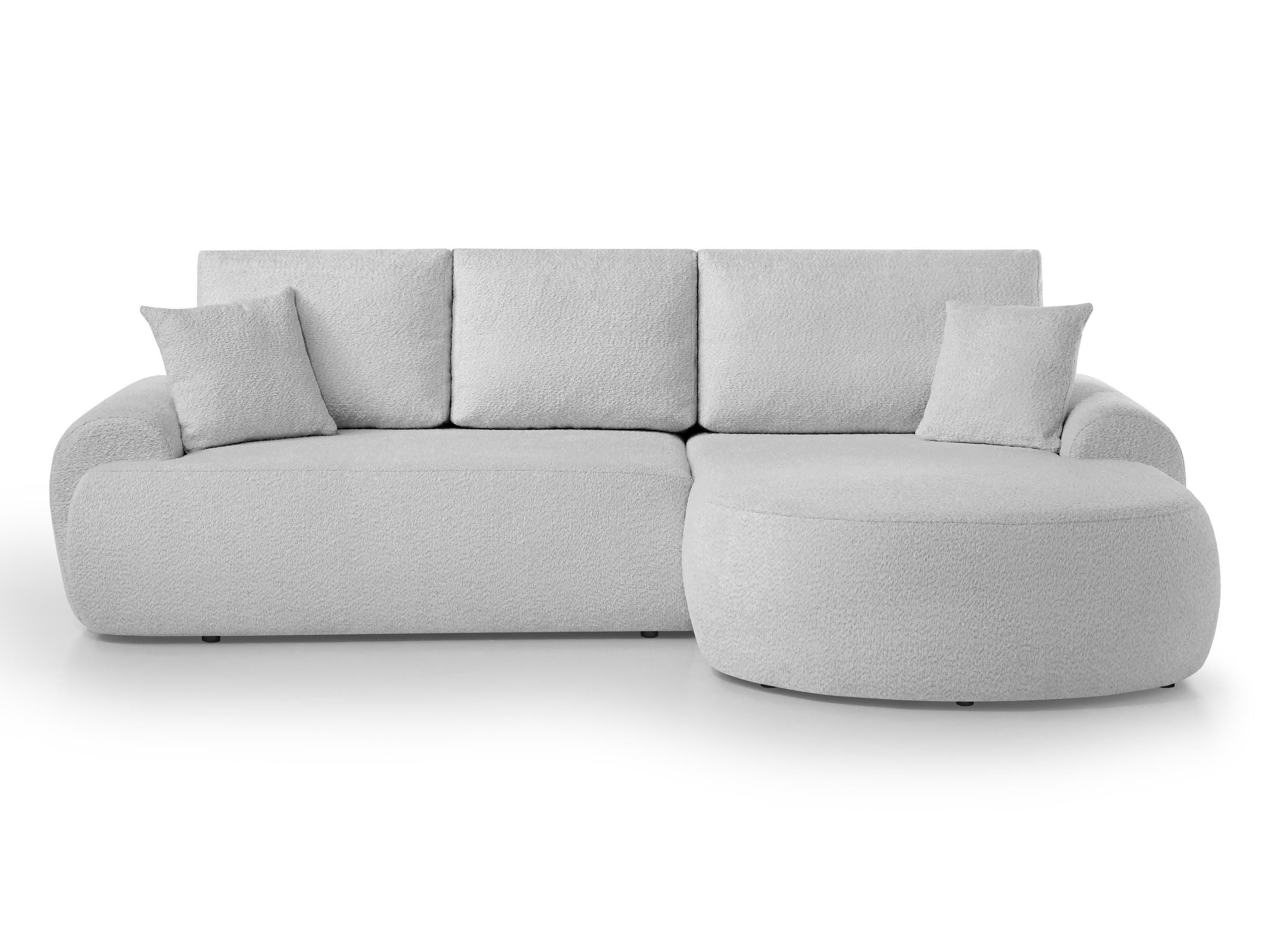 Beautysofa Ecksofa mit Kissen aus Bouclé-Stoff günstig online kaufen
