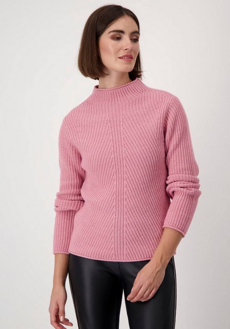 Monari Stehkragenpullover mit Strukturmuster günstig online kaufen