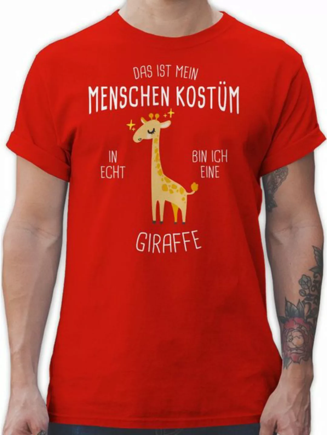 Shirtracer T-Shirt Das ist mein Menschenkostüm in echt bin ich eine Giraffe günstig online kaufen