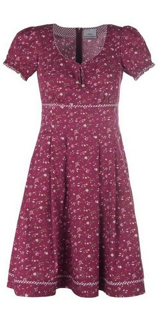 Ramona Lippert Trachtenkleid Andrea Kleid Sommer rot geblümt mit Puffärmeln günstig online kaufen