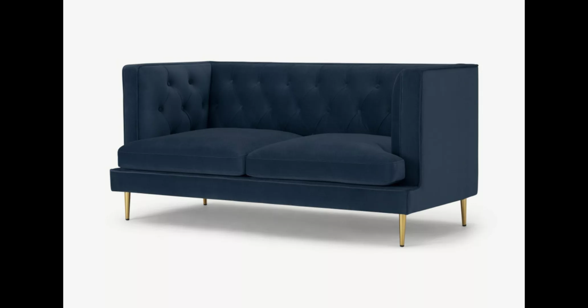 Goswell 2-Sitzer Sofa, Samt in Saphirblau - MADE.com günstig online kaufen