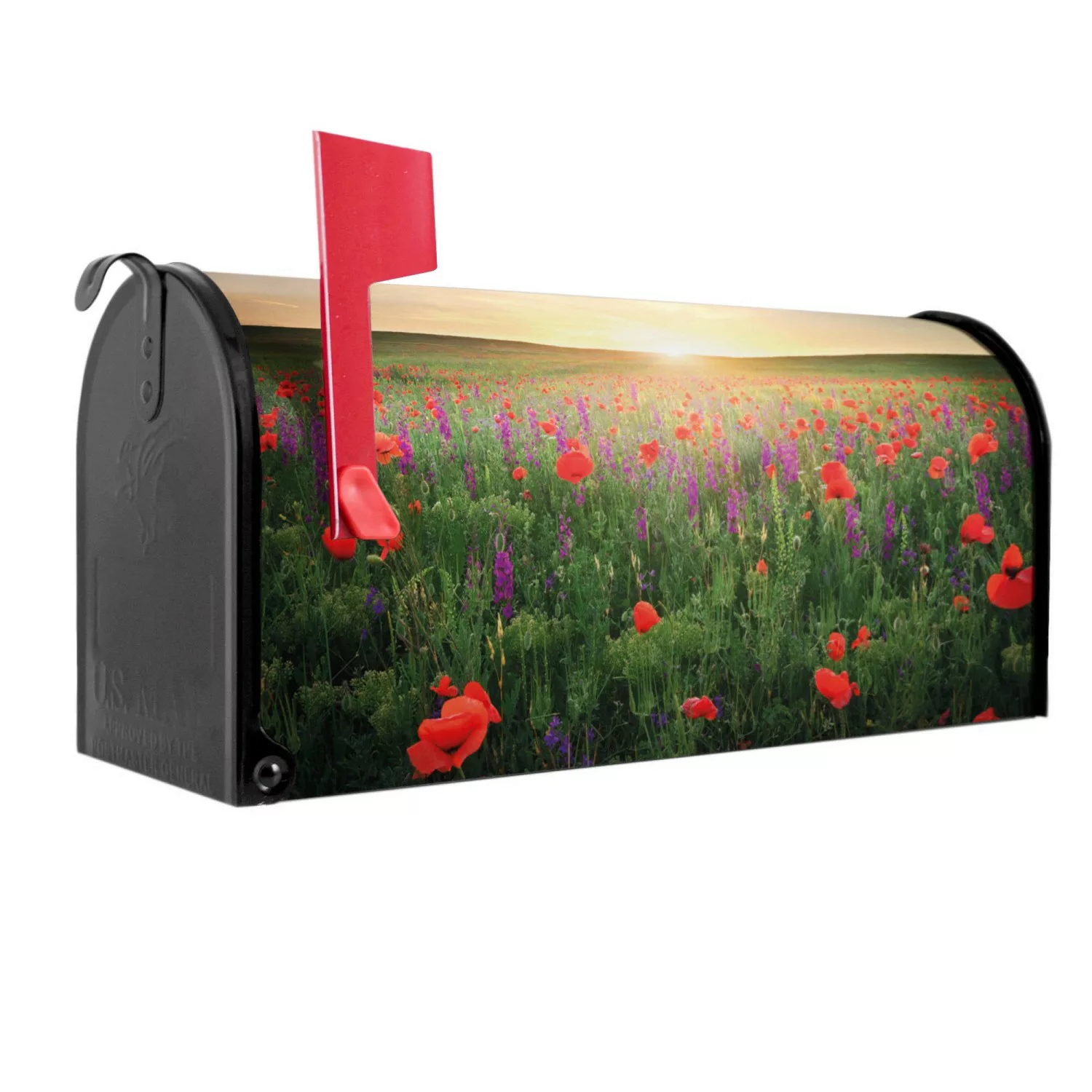 Banjado Amerikanischer Briefkasten Schwarz 48x22x16cm US Mailbox Letterbox günstig online kaufen