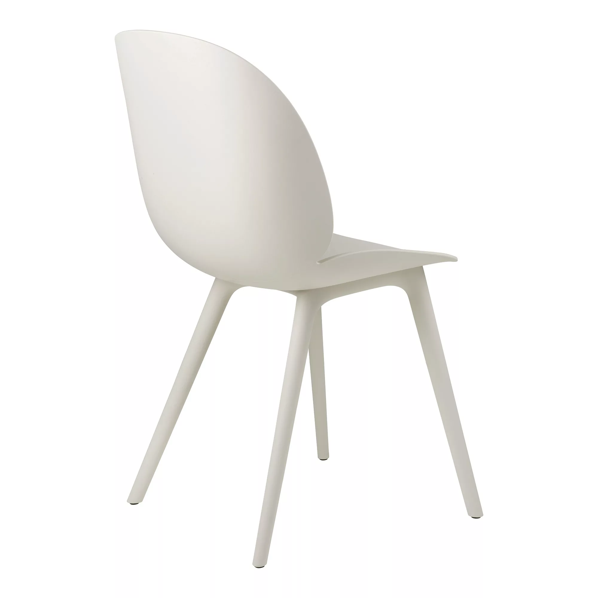Gubi - Beetle Dining Chair Gartenstuhl - Alabaster weiß/Sitzschale Polyprop günstig online kaufen
