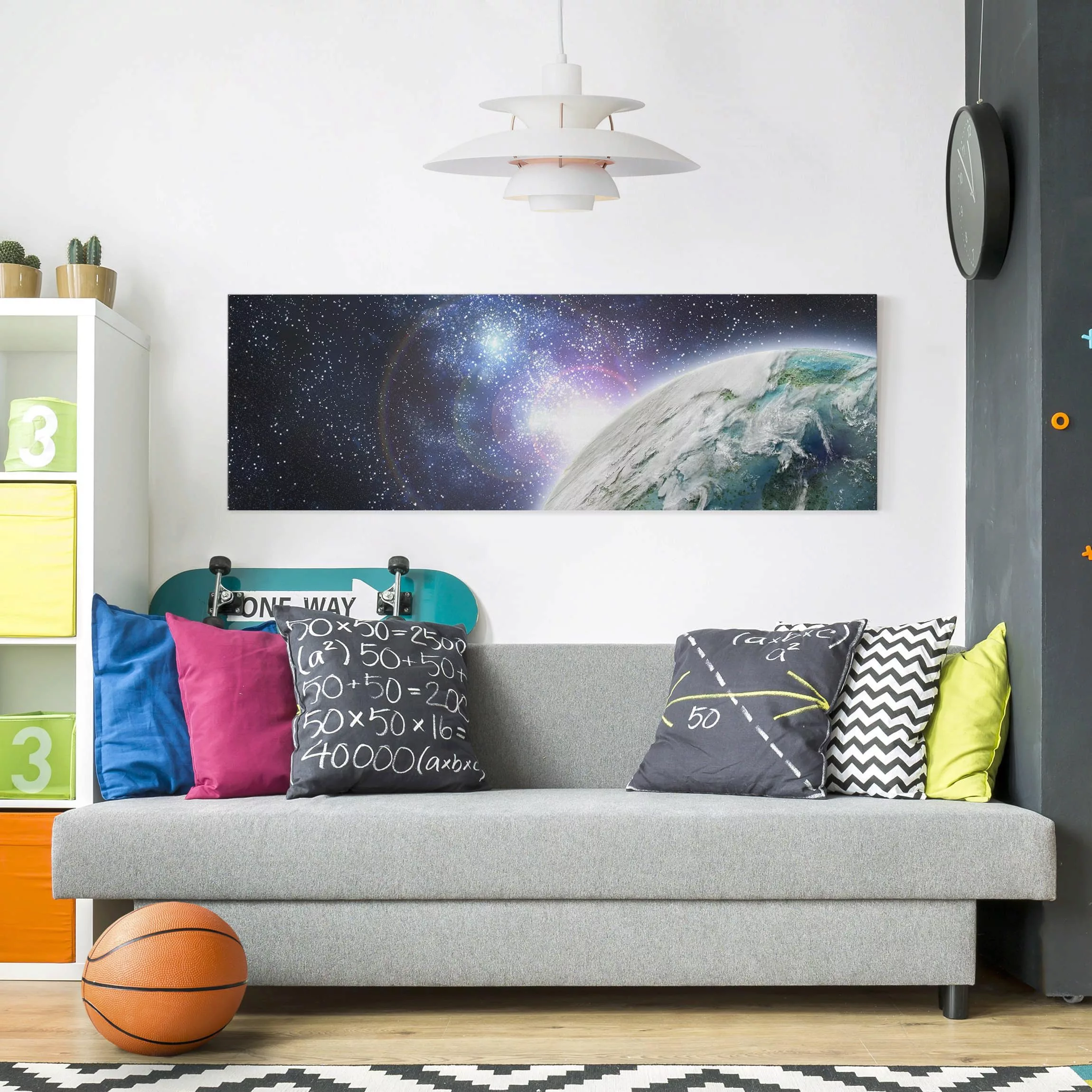 Leinwandbild Weltall - Panorama Galaxy Light günstig online kaufen