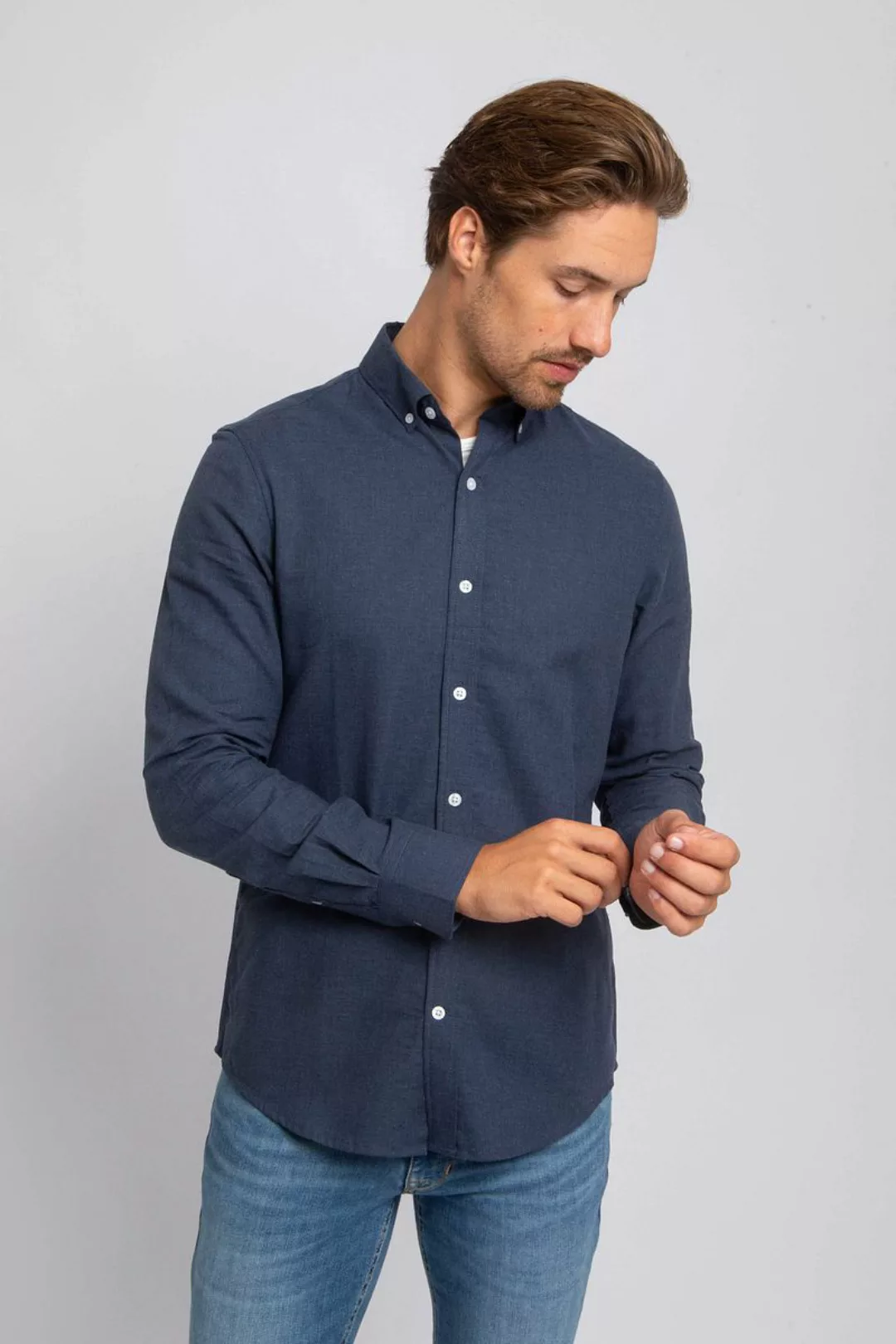 Suitable Hemd Flanel Dunkelblau - Größe 3XL günstig online kaufen