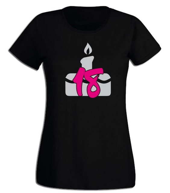 G-graphics T-Shirt Damen T-Shirt - 18 – Geburtstagstorte zum 18. Geburtstag günstig online kaufen