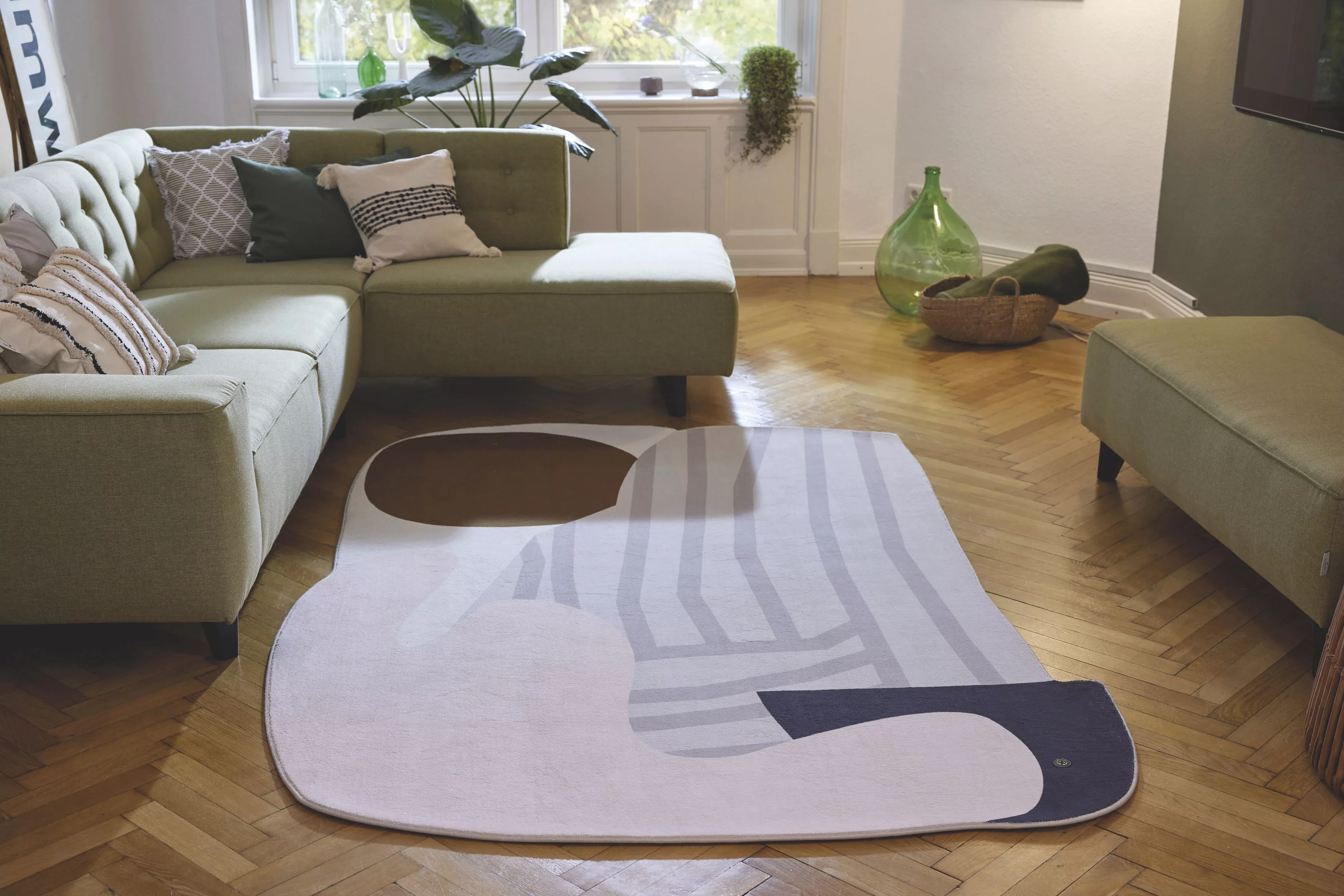 TOM TAILOR HOME Teppich »Shapes - SEVEN«, Motivform, Kurzflor, bedruckt, mo günstig online kaufen