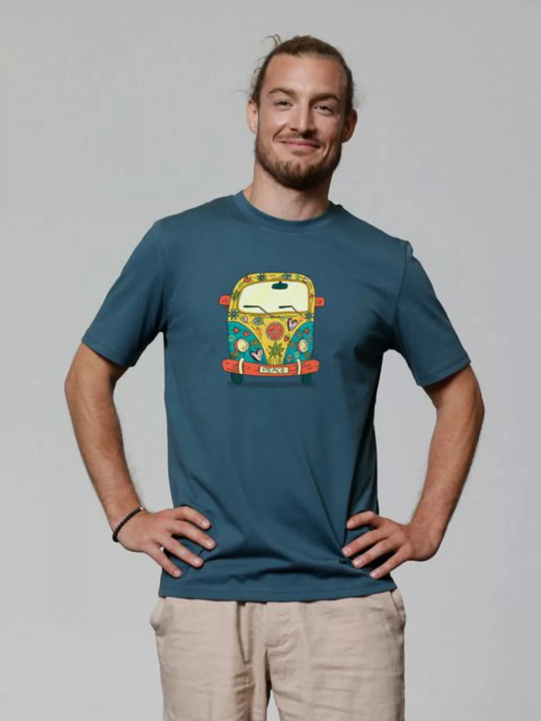 wat? Apparel Print-Shirt Hippies Bus (1-tlg) günstig online kaufen