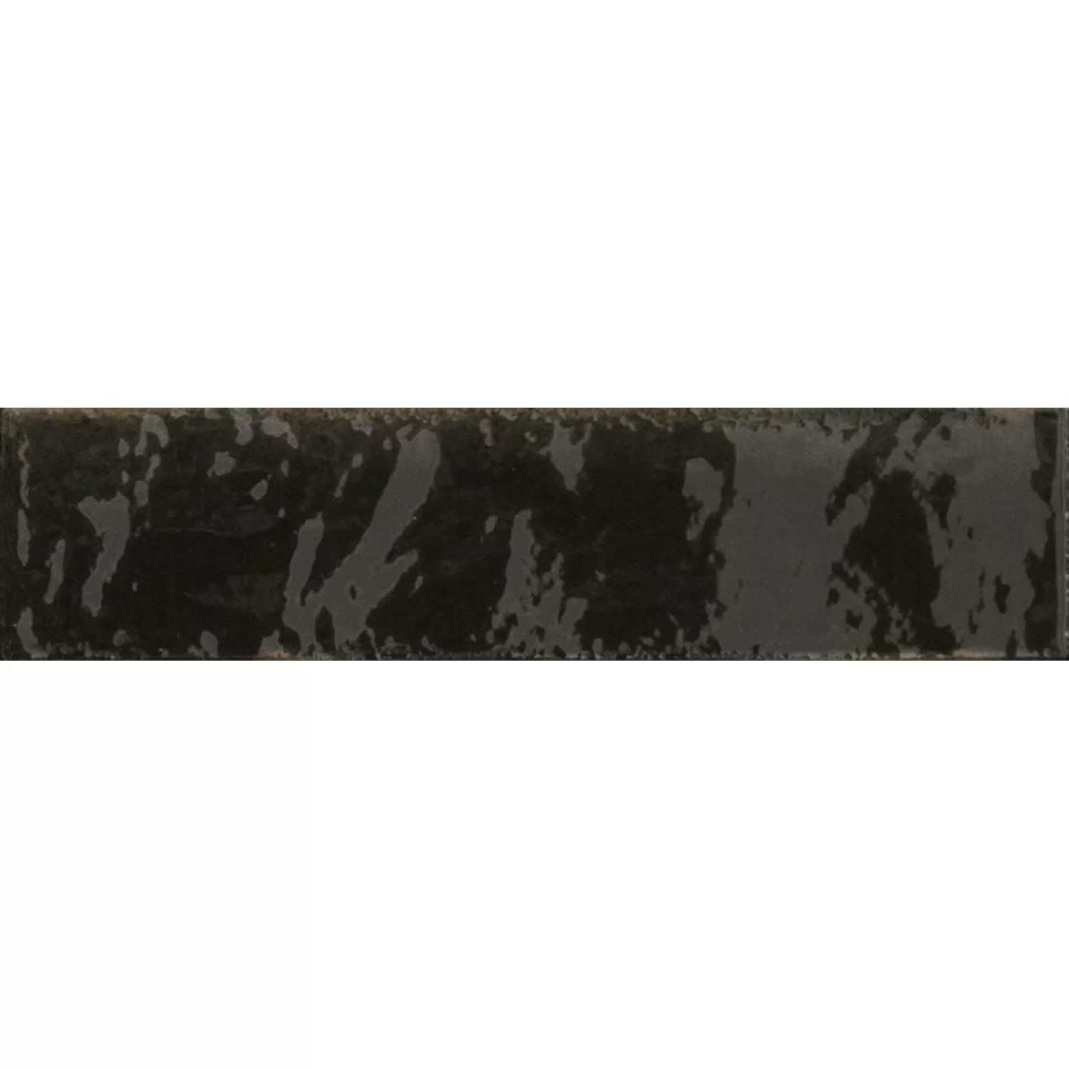 Wandfliese Lotis Steingut Schwarz Glasiert Glänzend 6 cm x 24 cm günstig online kaufen