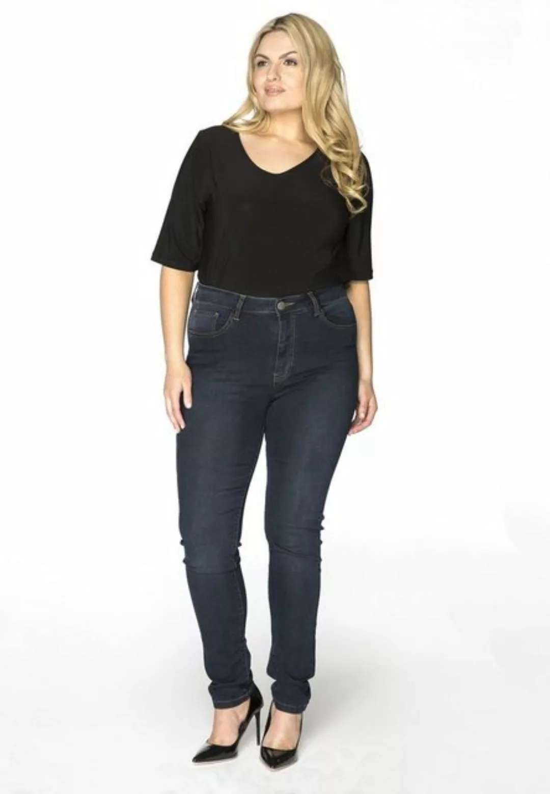 YOEK Bootcuthose Damen Slim-fit-Jeans Große Größen günstig online kaufen