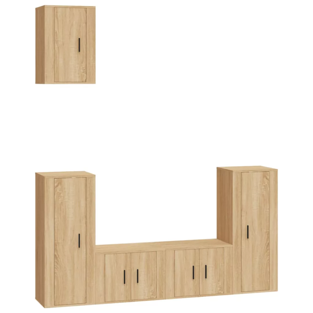 Vidaxl 5-tlg. Tv-schrank-set Sonoma-eiche Holzwerkstoff günstig online kaufen