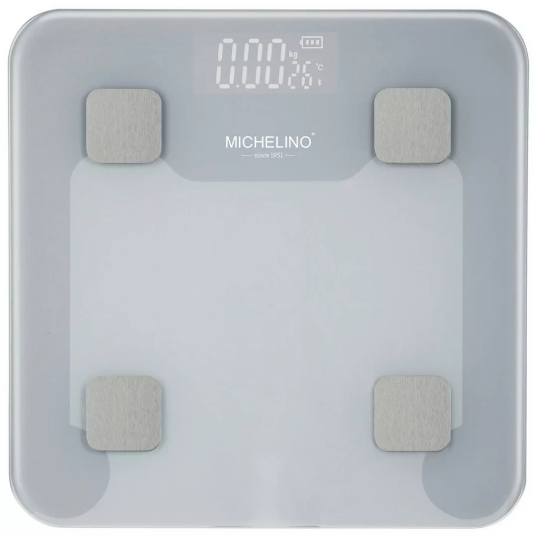 MICHELINO Personenwaage grau Glas B/L: ca. 30x30 cm günstig online kaufen