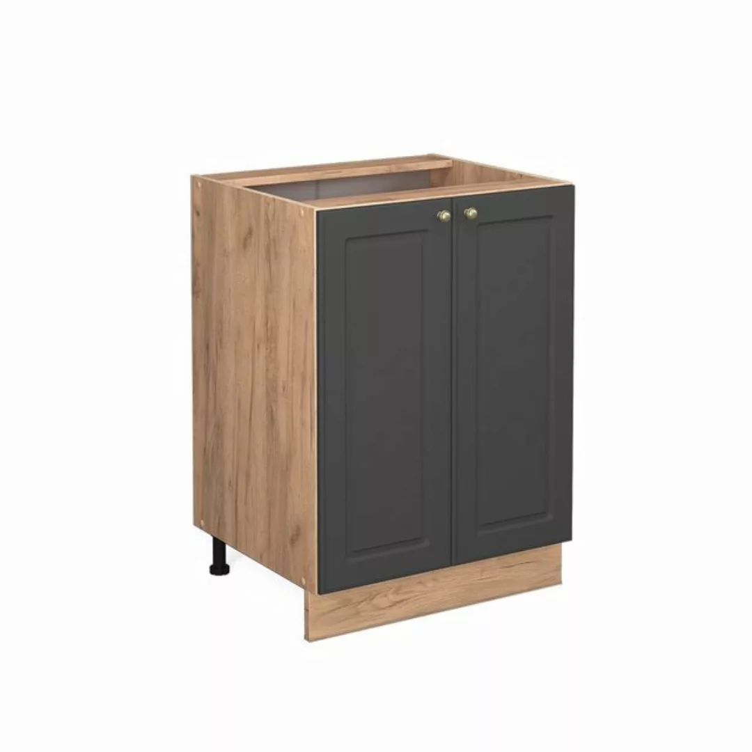 Vicco Unterschrank Küchenschrank 60 cm FAME-LINE Goldkraft Anthrazit-Gold L günstig online kaufen