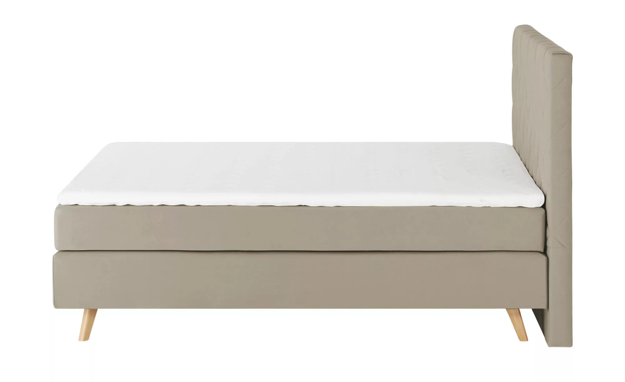 Boxspringbett  Weave ¦ beige ¦ Maße (cm): B: 180 H: 122 Betten > Boxspringb günstig online kaufen