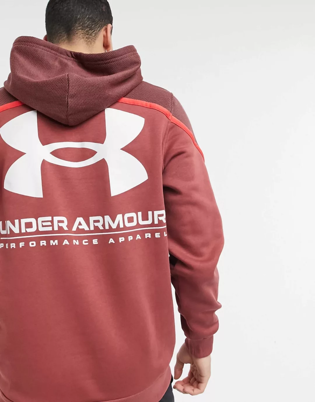 Under Armour – Kapuzenpullover in Rot günstig online kaufen