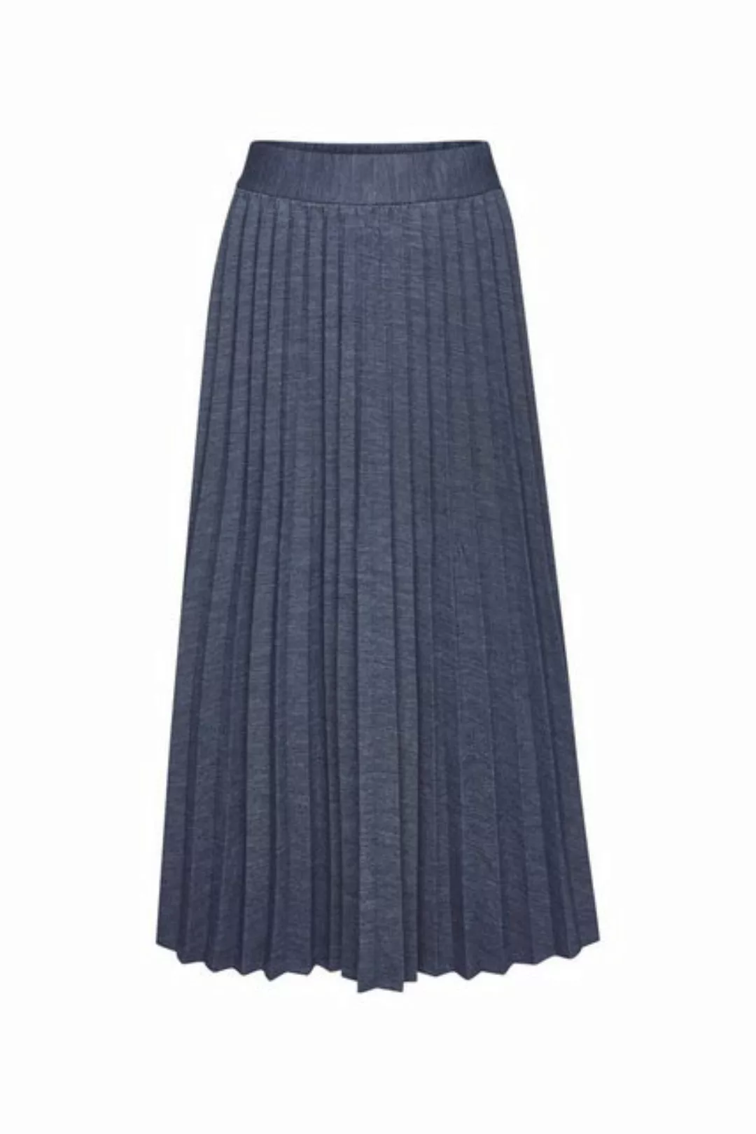 Rich & Royal Sommerrock Denim optic plissee skirt recycled, cruise blue günstig online kaufen