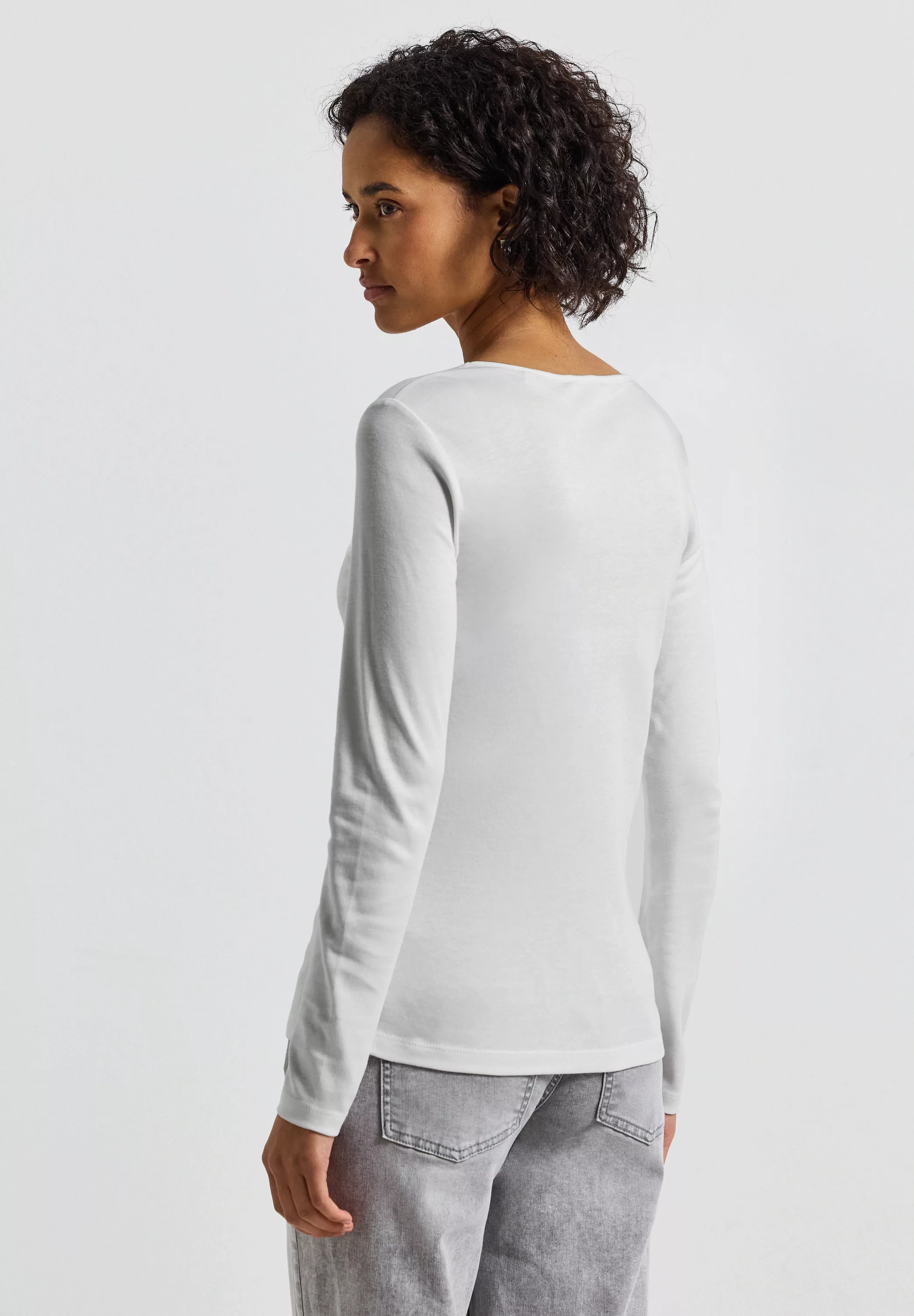 STREET ONE Langarmshirt, im soften Baumwoll-Mix günstig online kaufen