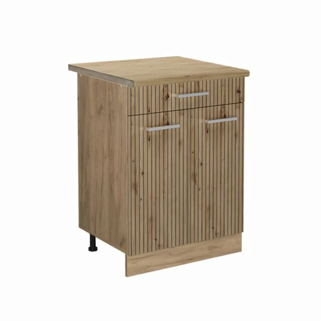 Vicco Unterschrank R-Line, Artisan-Eiche/Goldkraft Eiche, 60 cm mit Schubla günstig online kaufen