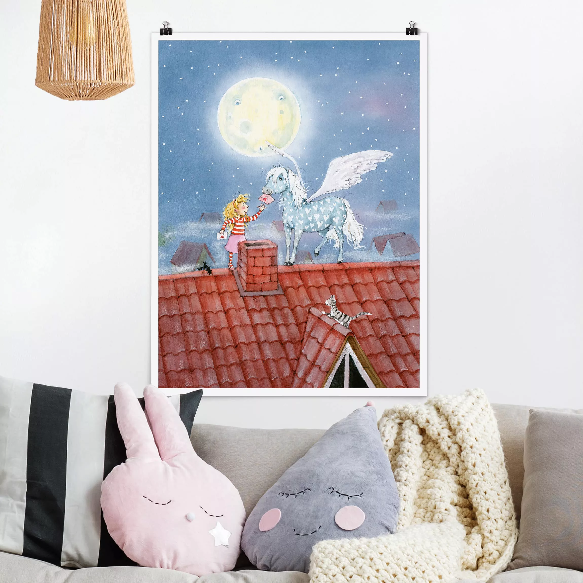 Poster Kinderzimmer - Hochformat Maries Zauberpony günstig online kaufen