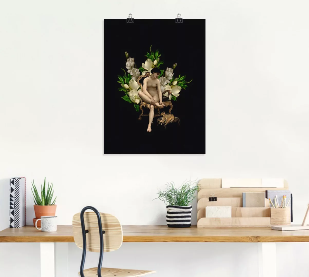 Artland Poster "Venus mit Katze und Magnolien", Gottes Bilder, (1 St.) günstig online kaufen