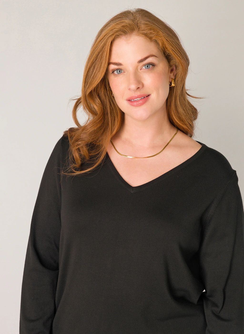 Base Level Curvy Strickpullover "Anine", mit V-Ausschnitt günstig online kaufen