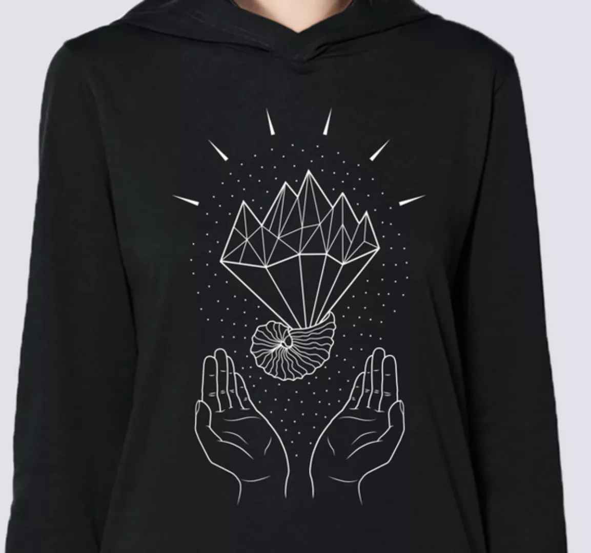 Yoga, Leichter Damen Hoodie Aus Bio Baumwolle, Kapuzensweat, Sweatshirt günstig online kaufen