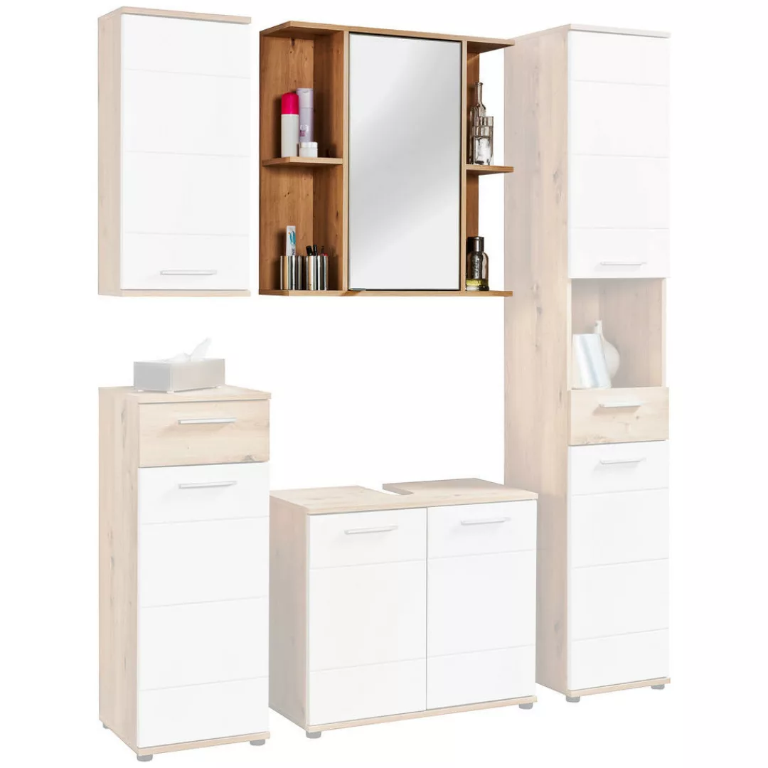 Spiegelschrank Bergen Eiche Artisan Nachbildung B/H/T: ca. 70x74x23 cm günstig online kaufen