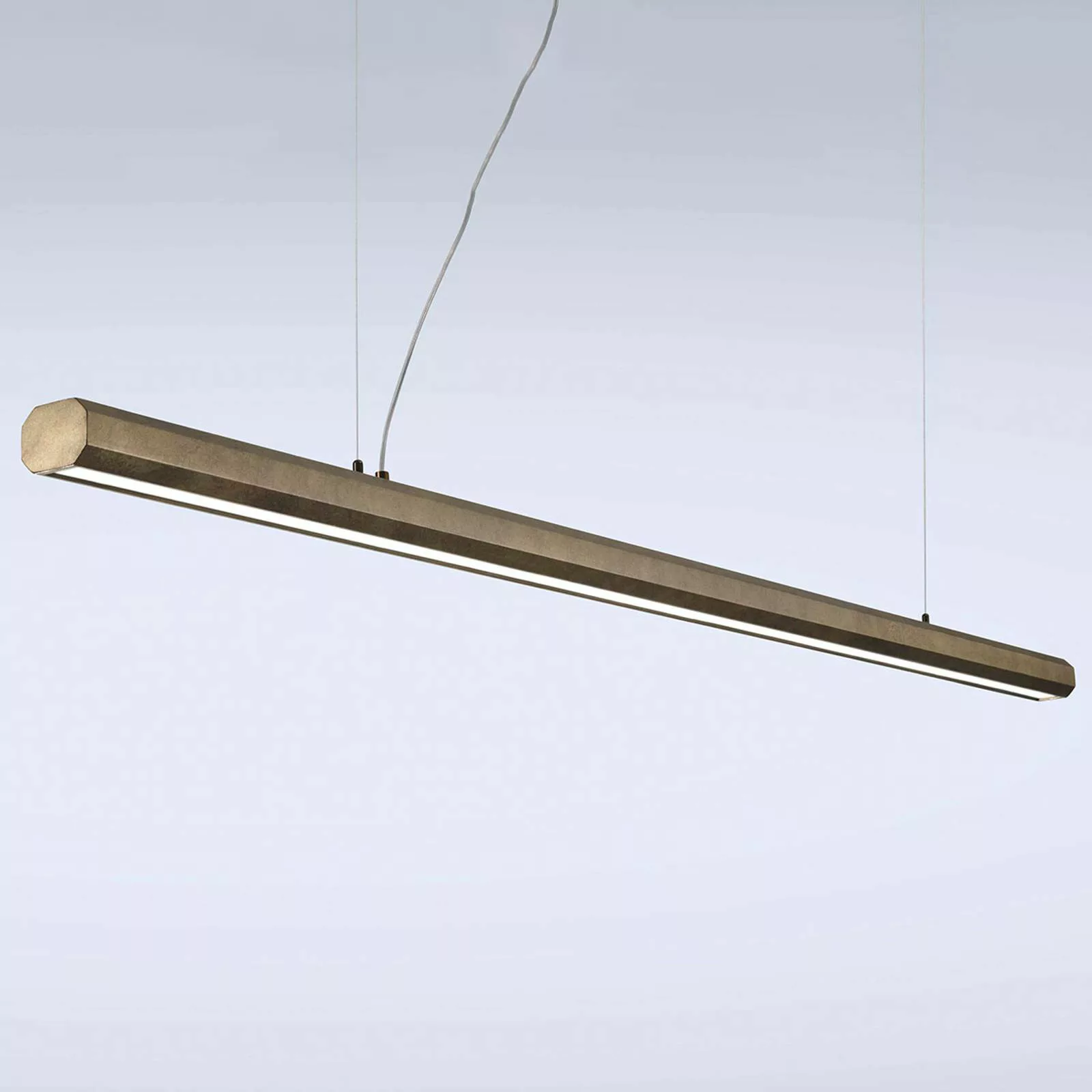 LED-Hängeleuchte Materica Balken 200 cm messing günstig online kaufen