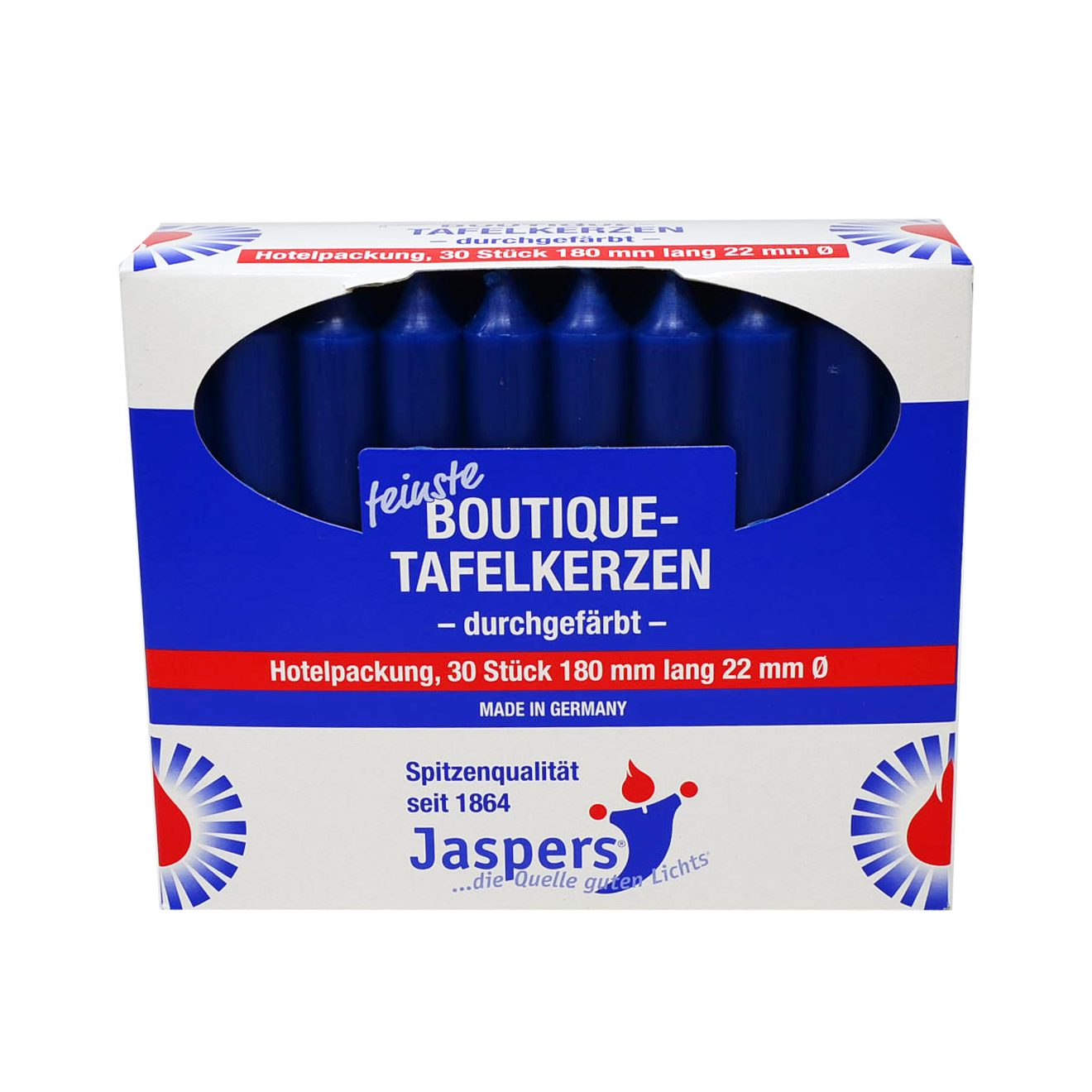 Jaspers Kerzen Tafelkerze Boutique-Kerzen Hotelpackung delftblau günstig online kaufen