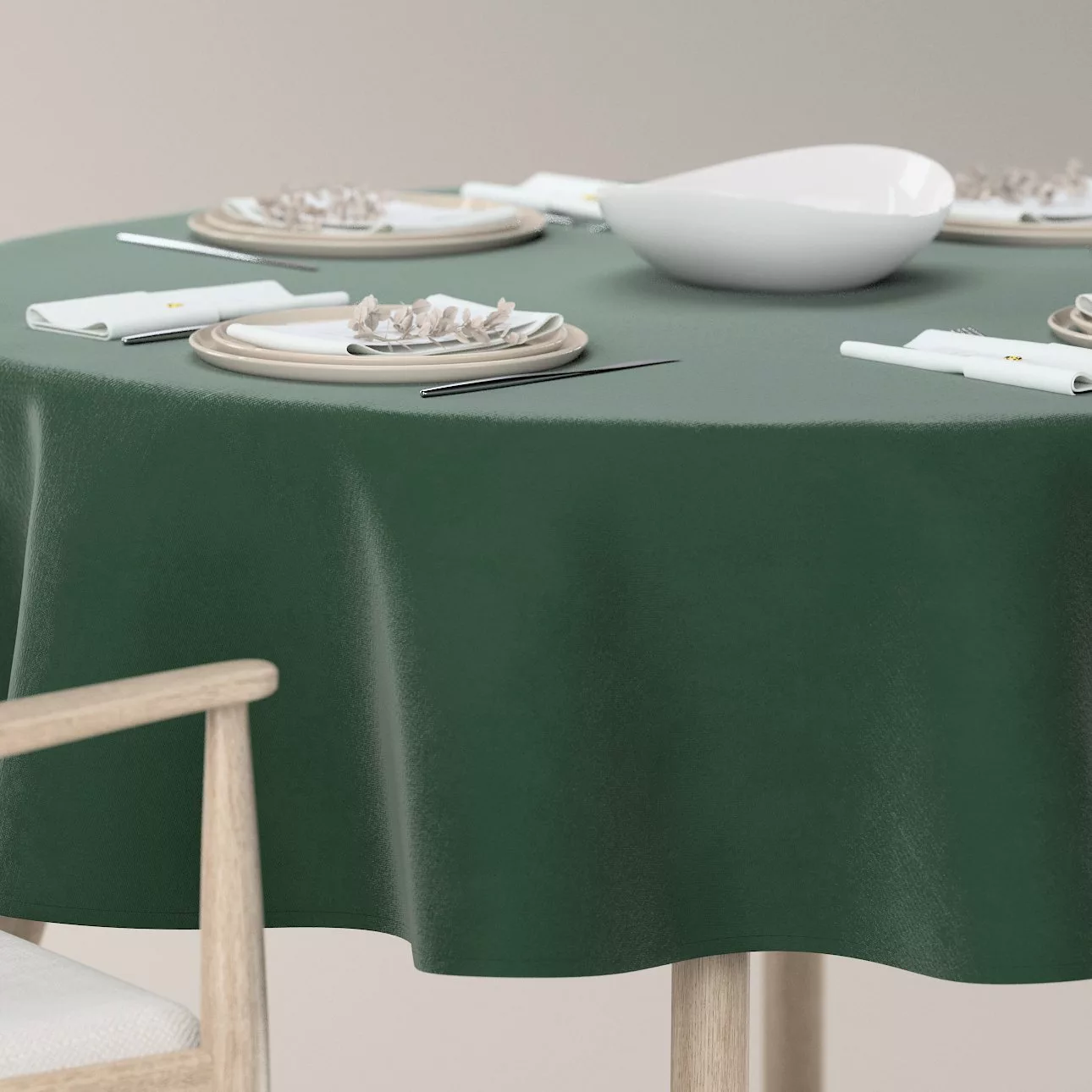 Runde Tischdecke, moosgrün, Crema (180-63) günstig online kaufen