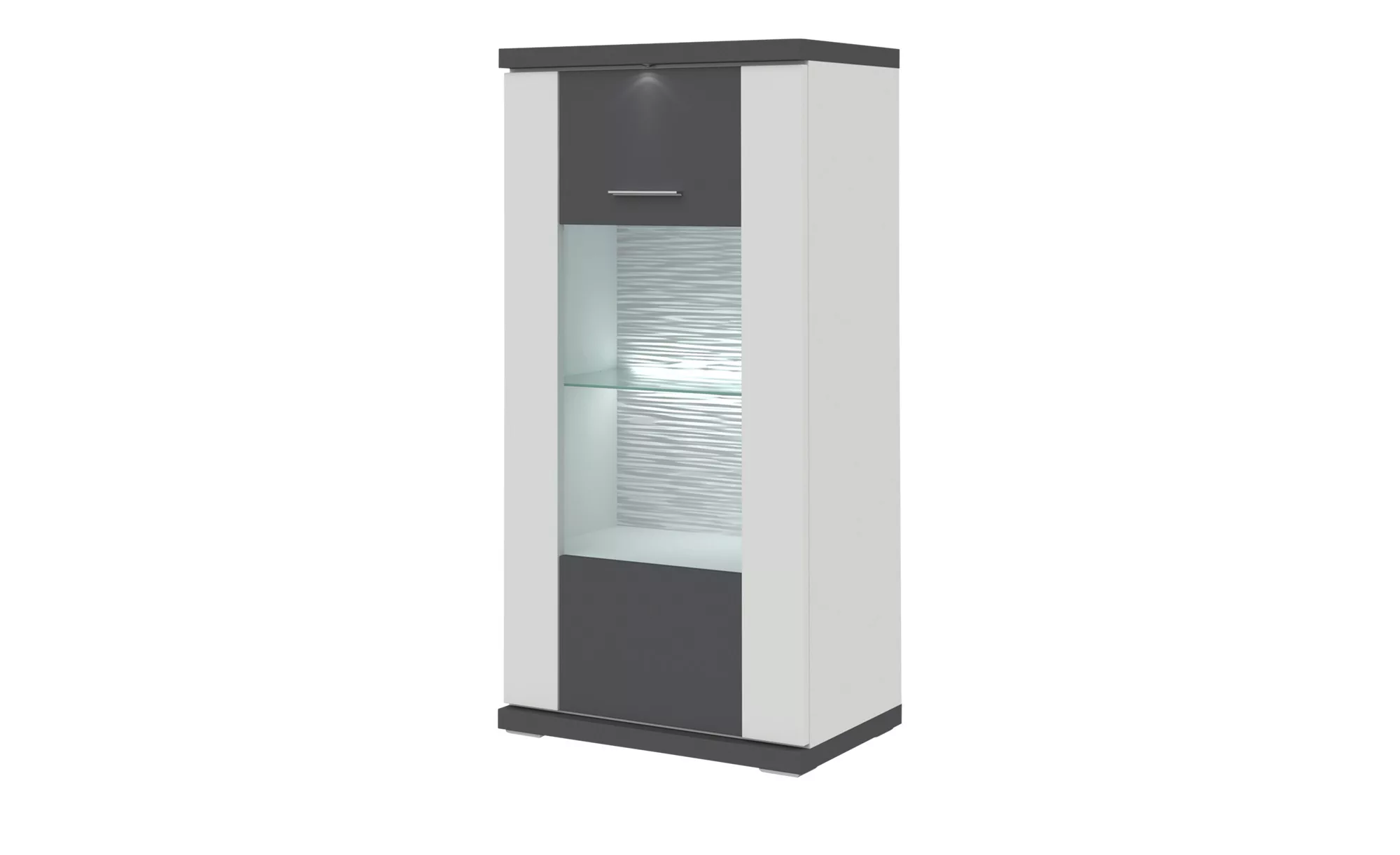 uno Vitrine   Titan ¦ grau ¦ Maße (cm): B: 66 H: 131 T: 42.0 Schränke > Vit günstig online kaufen