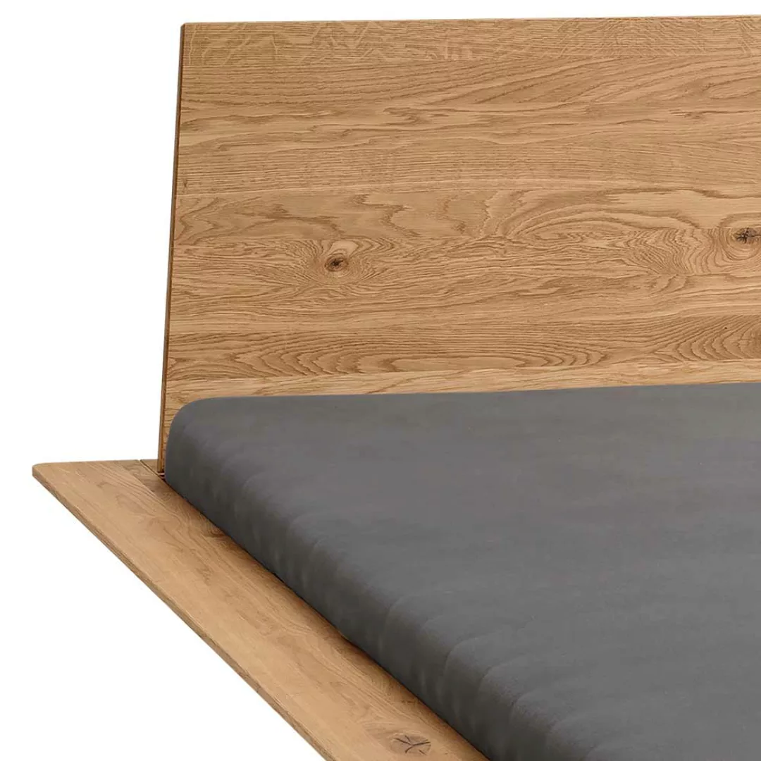 Bettgestell Doppelbett aus Wildeiche Massivholz 224 cm tief günstig online kaufen