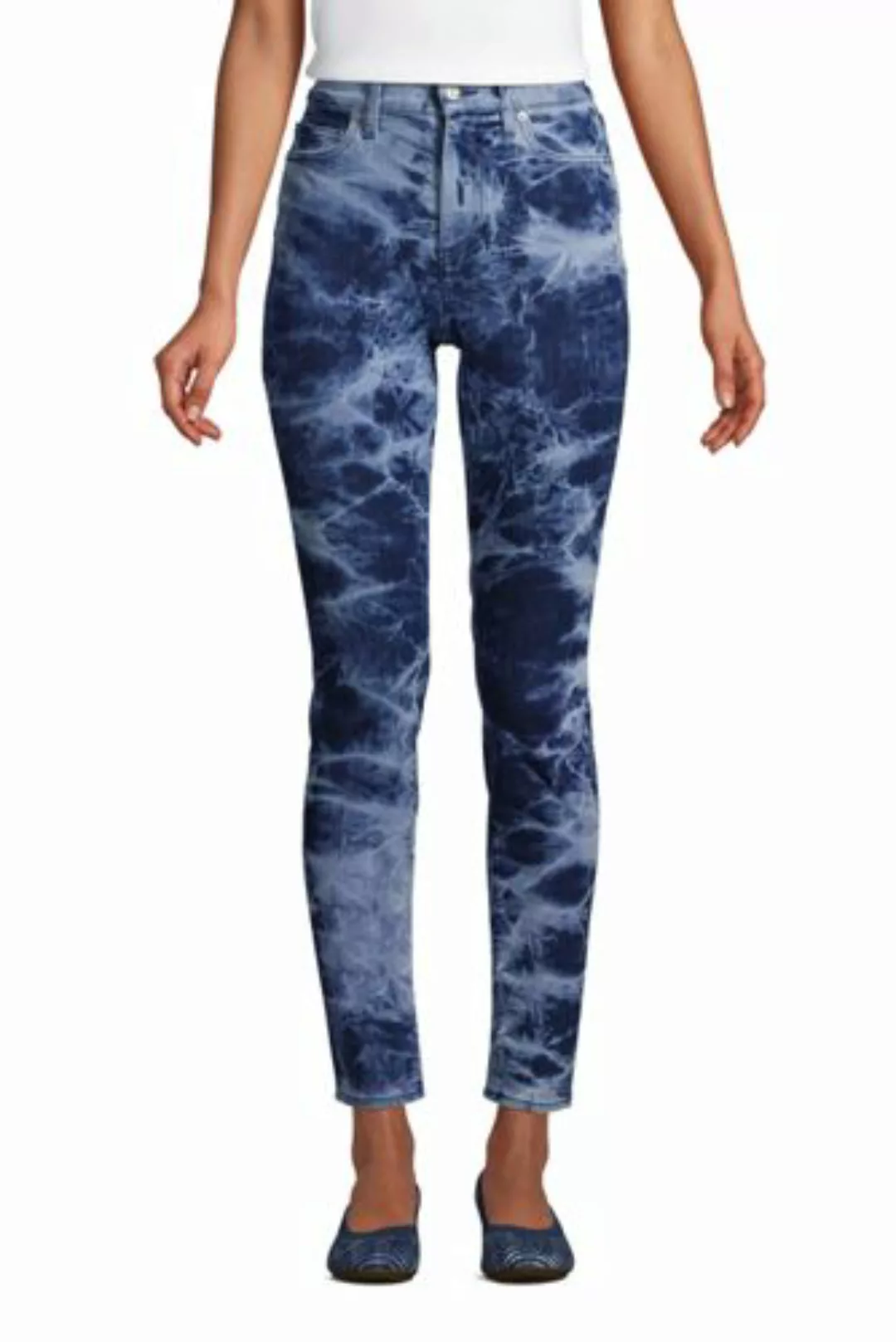 Slim Fit Öko Jeans High Waist in Petite-Größe, Damen, Größe: XS Petite, Bla günstig online kaufen